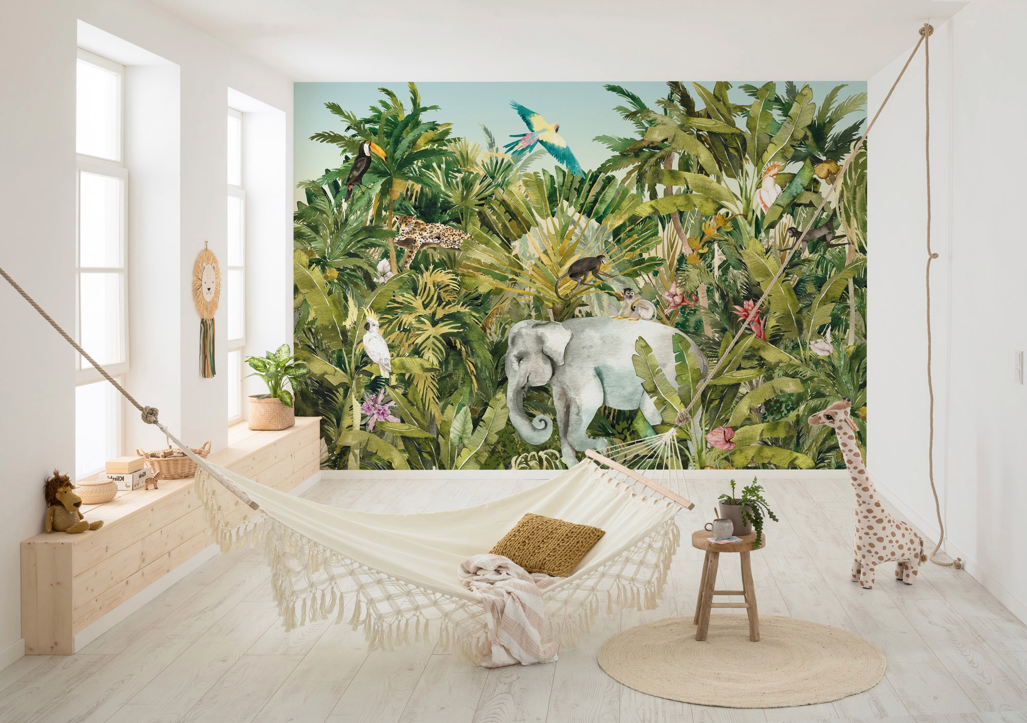 Komar Vliestapete »Digitaldruck Vlies - Jungle Expedition - Größe 400 x 280 cm«, bedruckt, Kinderzimmer