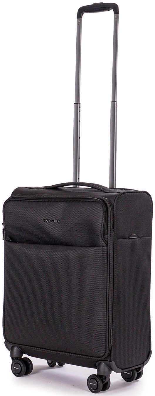 Stratic Weichgepäck-Trolley »Stratic Light + S, black«, 4 Rollen, Handgepäck Reisekoffer Reisegepäck TSA-Zahlenschloss