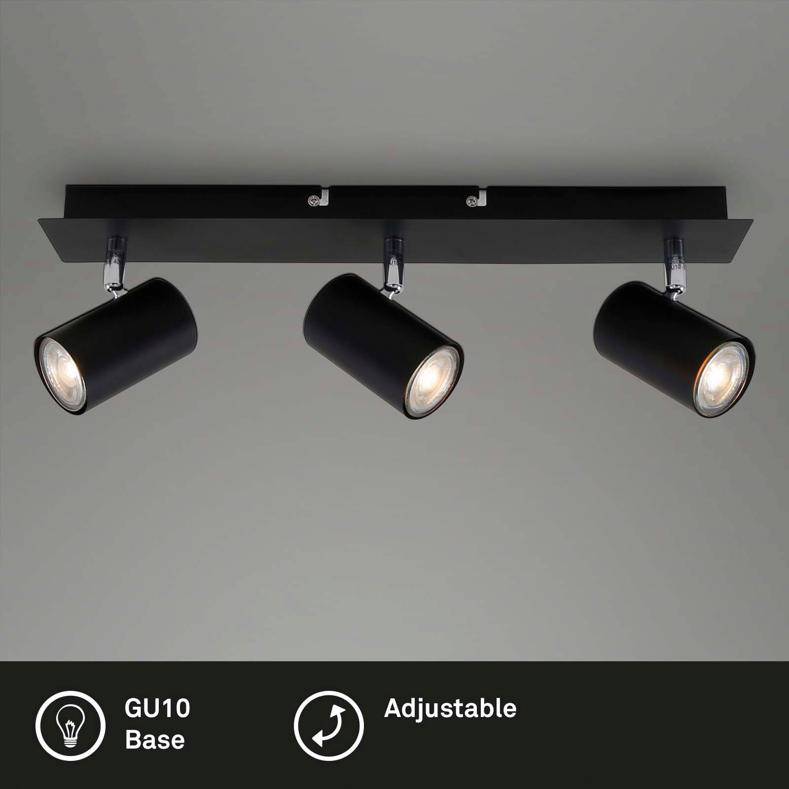 Briloner Leuchten LED Deckenspots »2857035 Run«, Leuchtmittel GU10 | ohne Leuchtmittel, Deckenlampe, 45x8x12,3cm, Schwarz, max.40W, GU10, Wohnzimmer, Flur