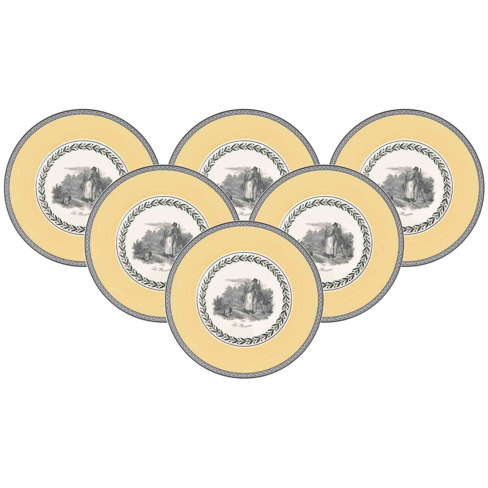 Villeroy & Boch Brotteller »Brotteller Audun Chasse ø 16 cm 6er Set weiß-gr günstig online kaufen