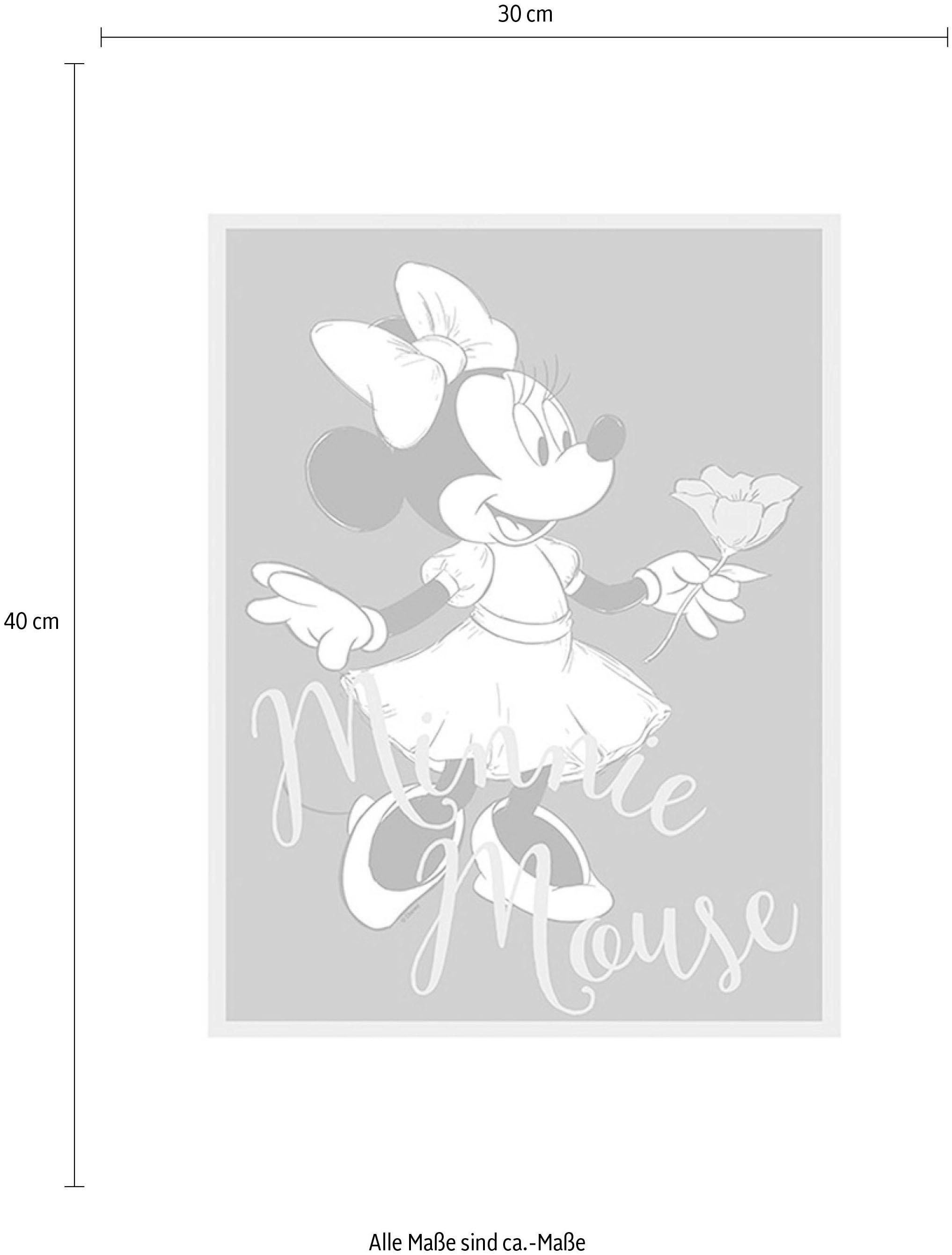 Komar Bild »Minnie Mouse Girlie«, Disney, (1 St.), Wandbild zur Dekoration im Kinderzimmer - ohne Rahmen