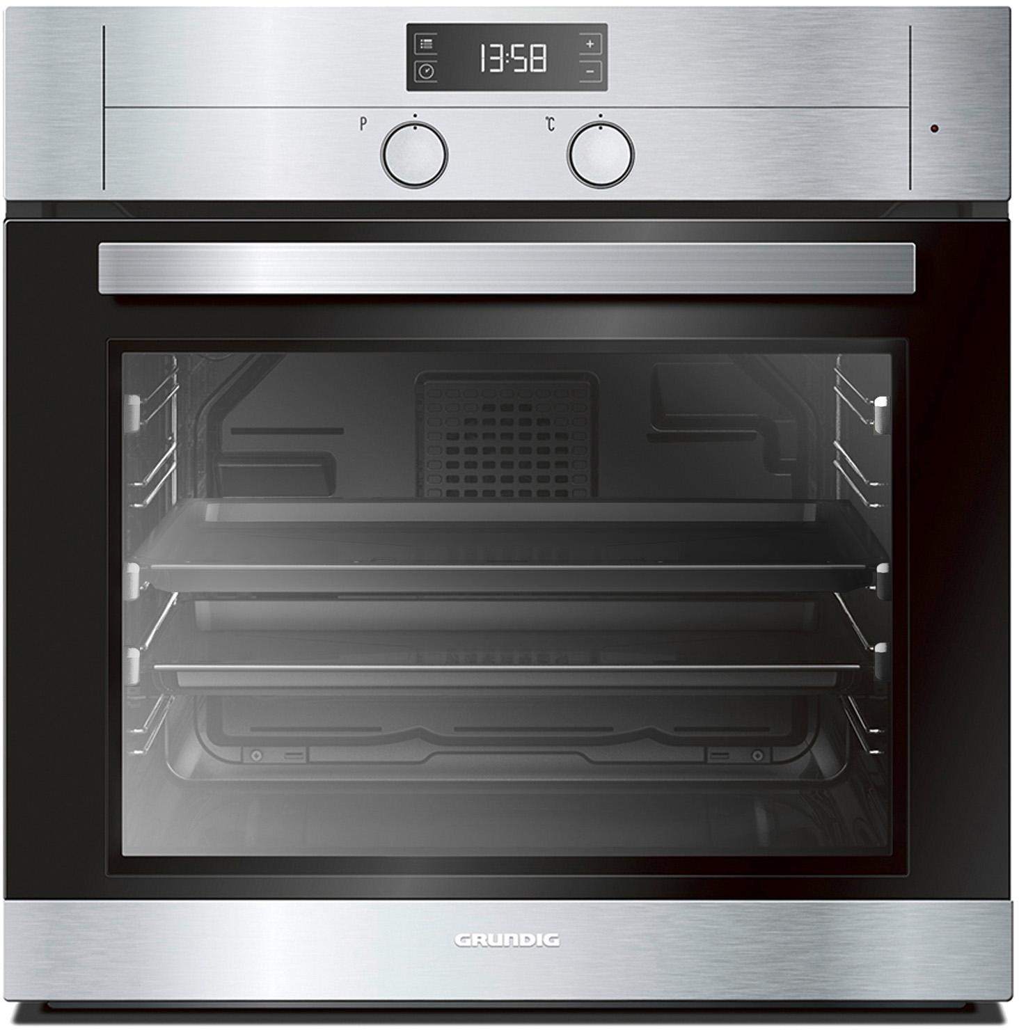 6. Bild von Grundig Backofen »GEBM 13001 X«, GEBM 13001 X, mit 3-fach-Teleskopauszug, mit Tastensperre