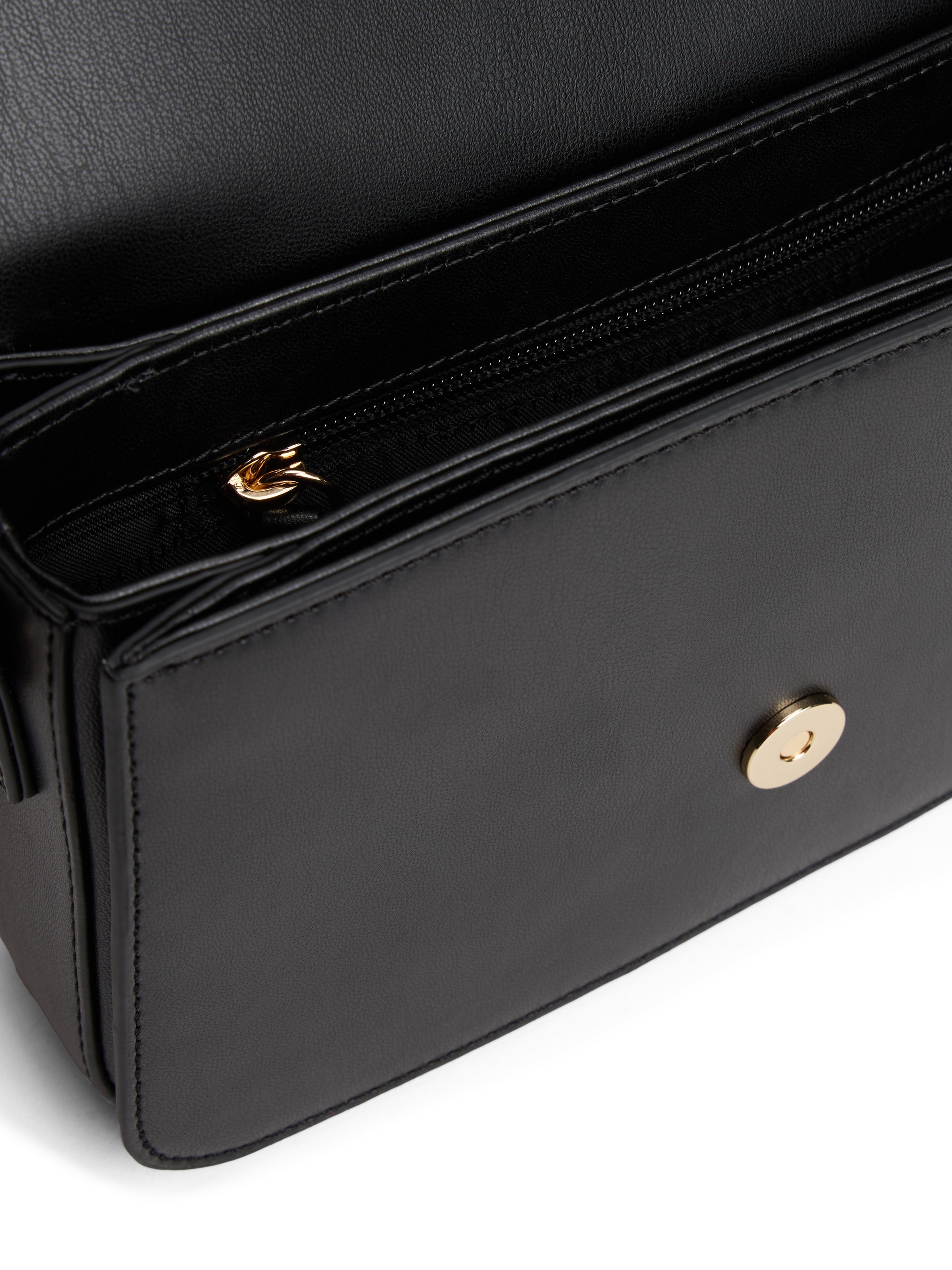 Tommy Hilfiger Umhängetasche »TH LIBRE FLAP CROSSOVER« , Damen Schultertasche, Minibag mit goldfarbenem TH-Schmuckelement