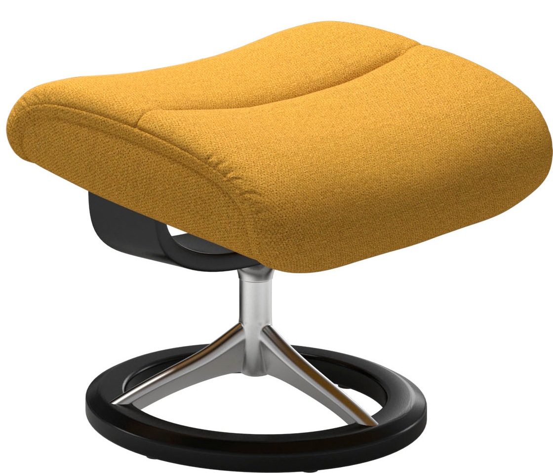 Stressless® Relaxsessel »View«, (Set, Relaxsessel mit Hocker), mit Signature Base, Größe S,Gestell Schwarz