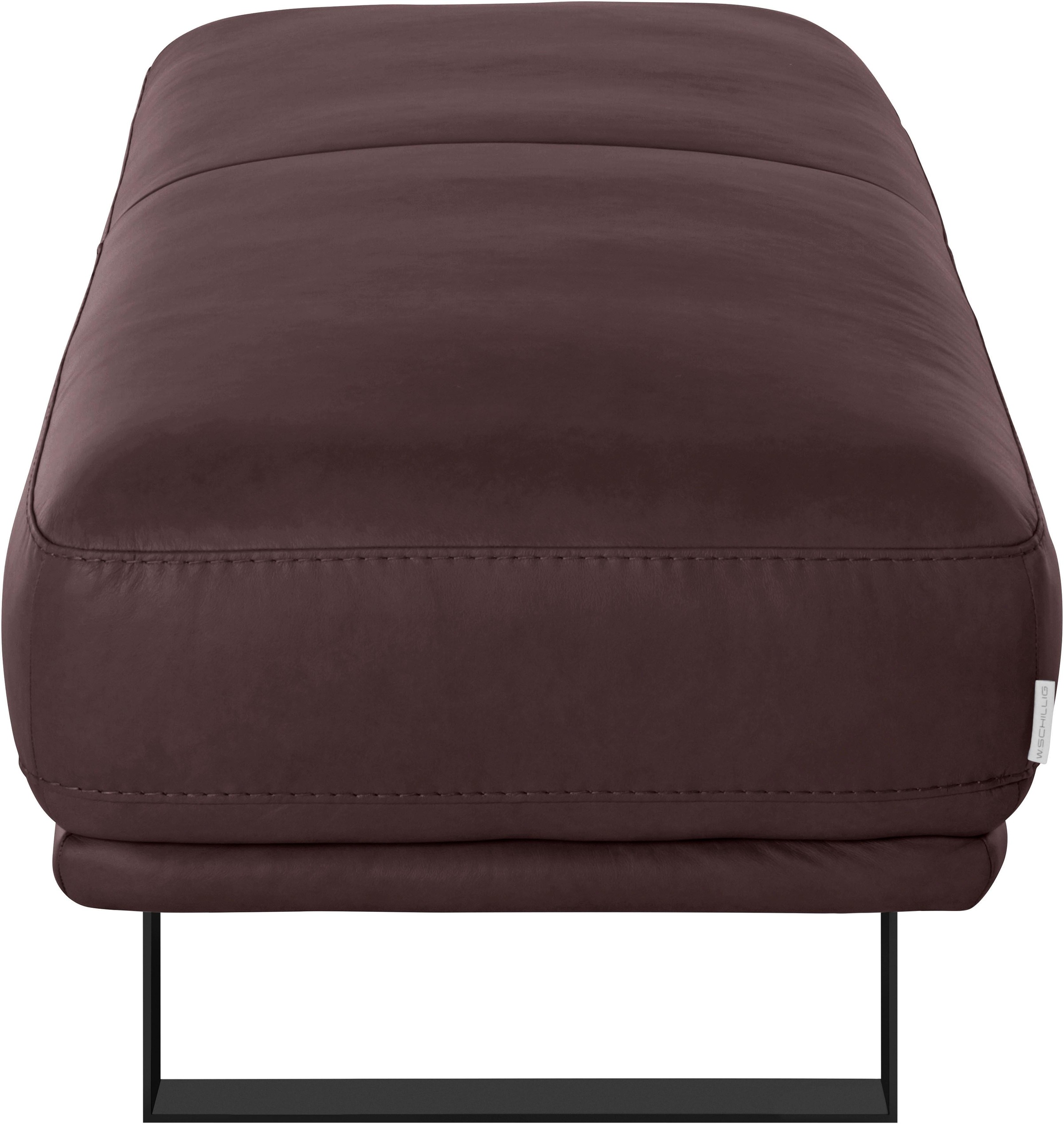 W.SCHILLIG Hocker »montanaa«, mit Metallkufen in Schwarz pulverbeschichtet, Breite 141 cm