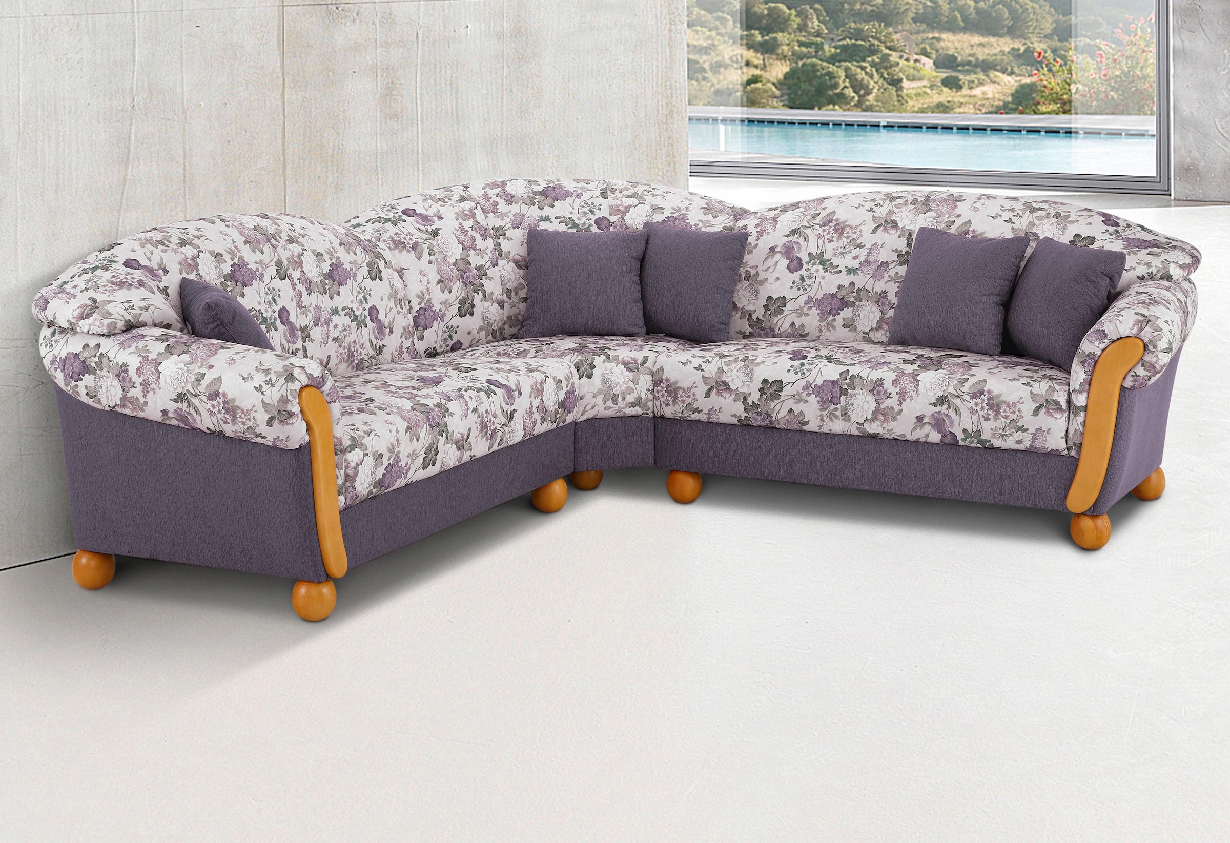 Home affaire Ecksofa »Milano, bequem mit Federkern, B/T/H 233/233/83cm, Lan günstig online kaufen