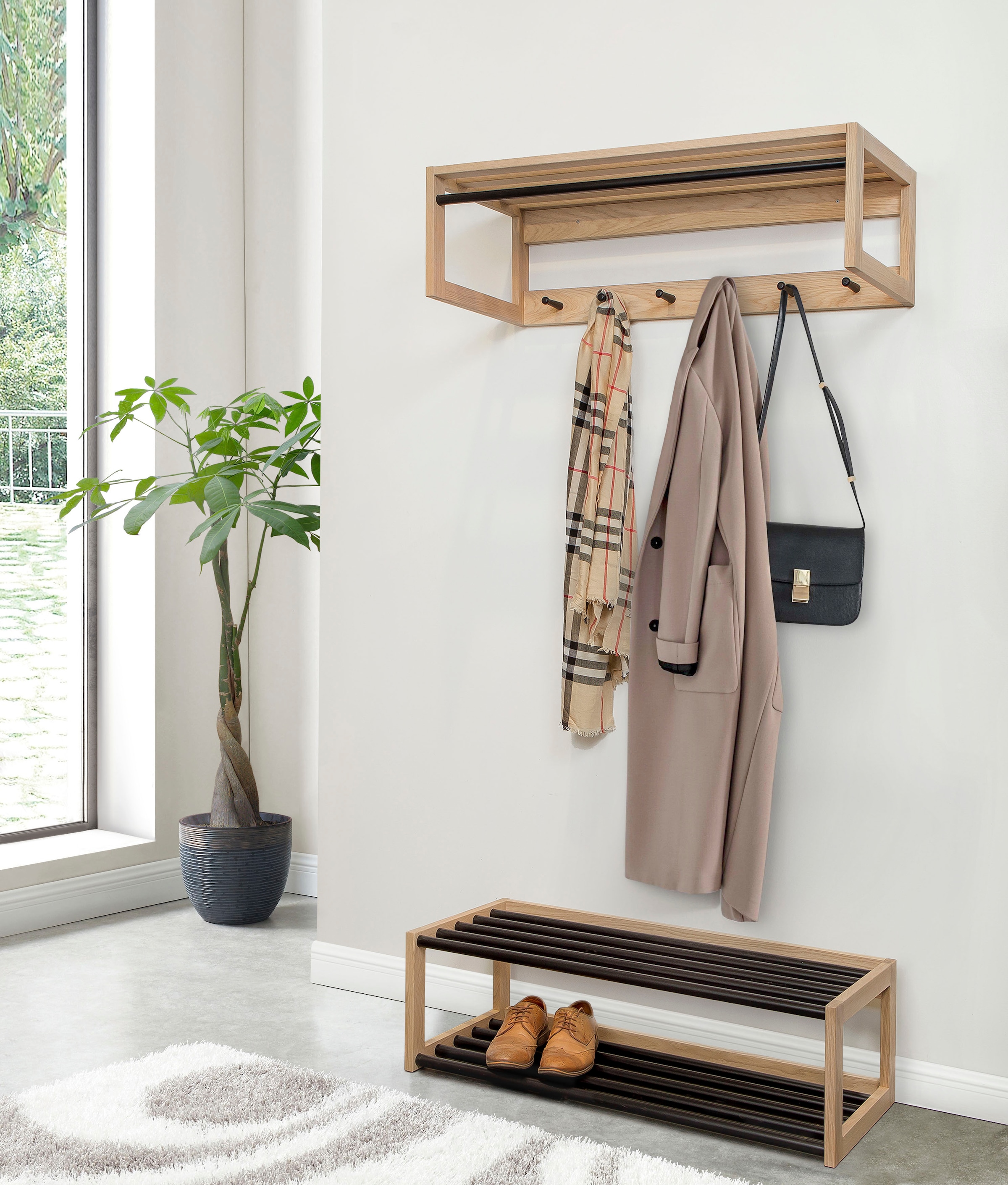 Woodman Wandregal »Slussen« im skandinavischen Design, FSC®-zertifiziert