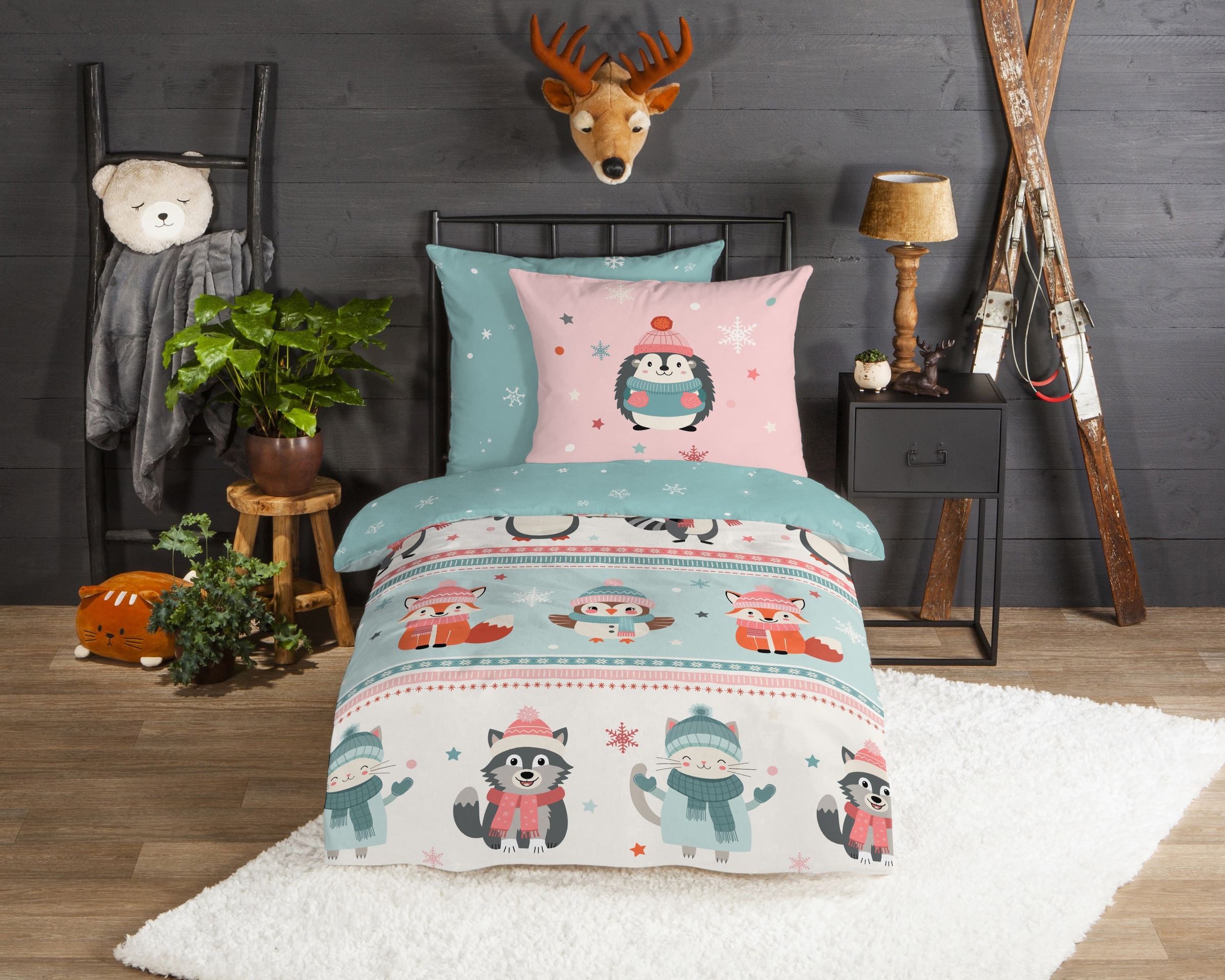good morning Kinderbettwäsche »Turr« 2 Stk. tlg. Flanell Biber, 135x200, Wa günstig online kaufen