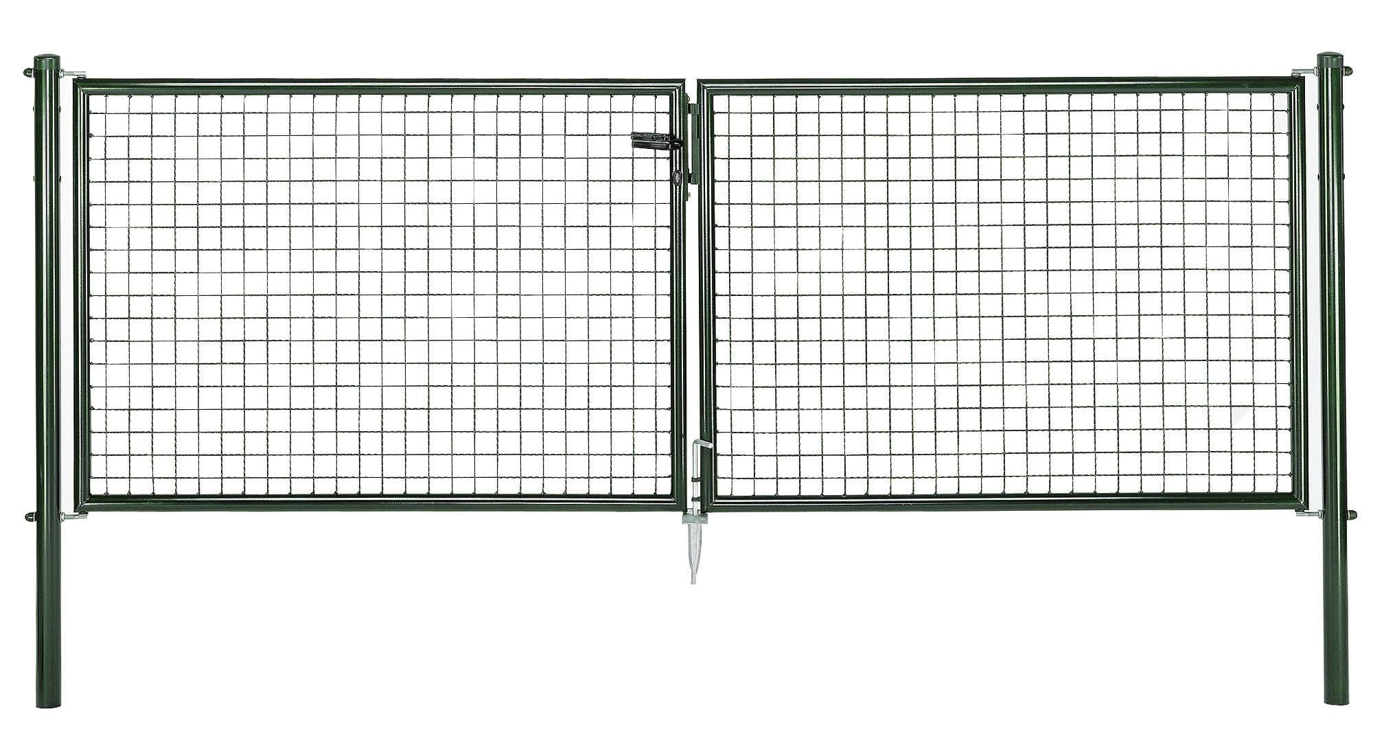 ALBERTS Zaundoppeltür »Wellengitter-Doppeltor mit Zubehör« Höhe: 100 - 125 cm, Breite: 299 cm grün