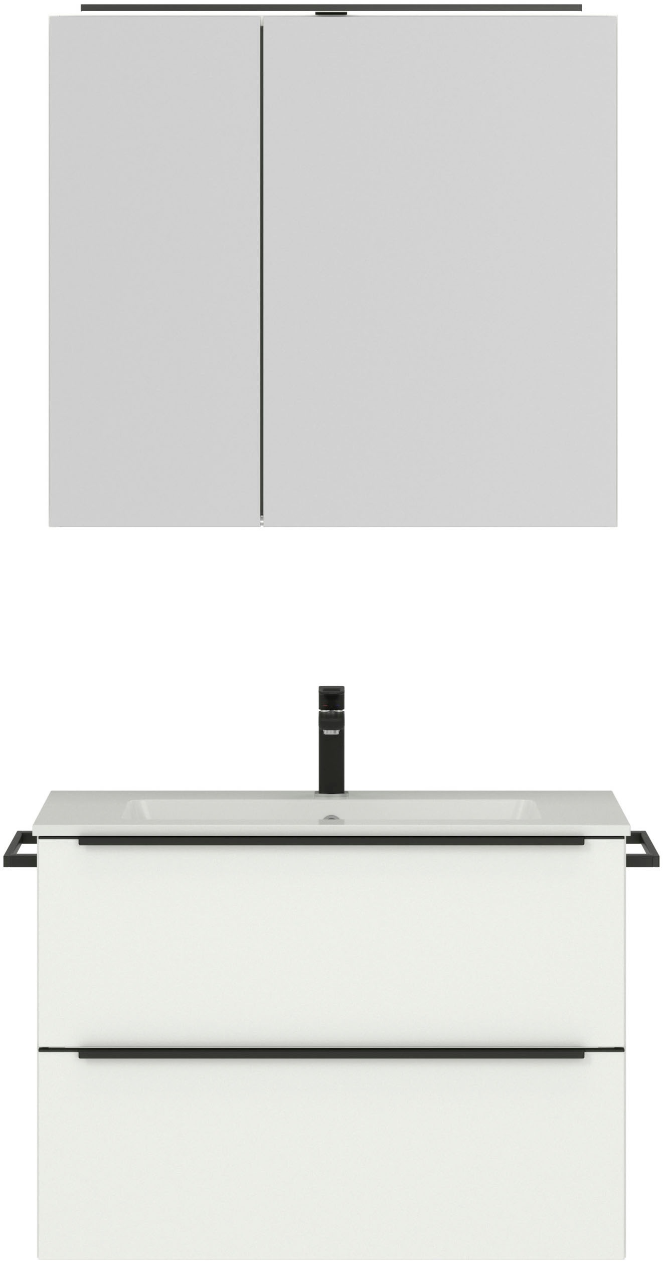 nobilia® Badmöbel-Set »Levere« vormontiert, mit Soft-Close, 2 Stk. tlg. günstig online kaufen