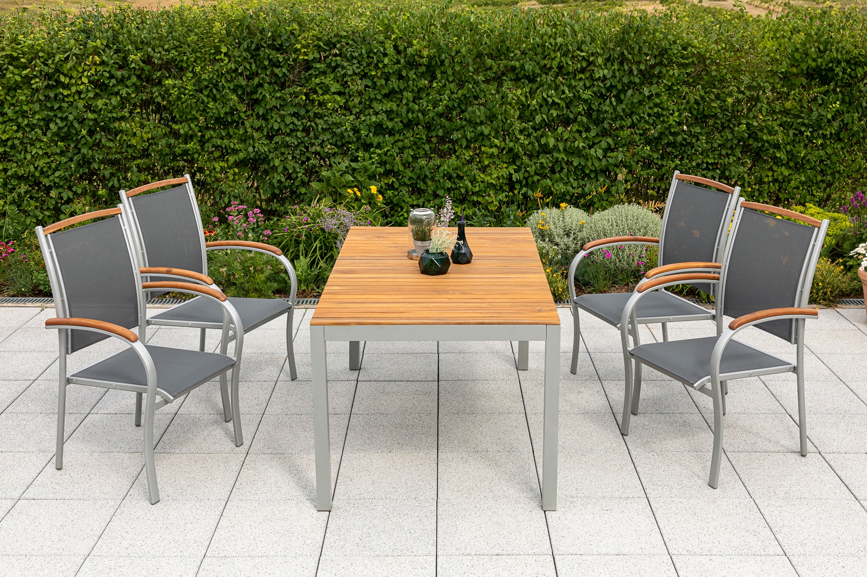 MERXX Garten-Essgruppe »»Siena«« Set, Pulverbeschichtetes Aluminiumgestell, günstig online kaufen