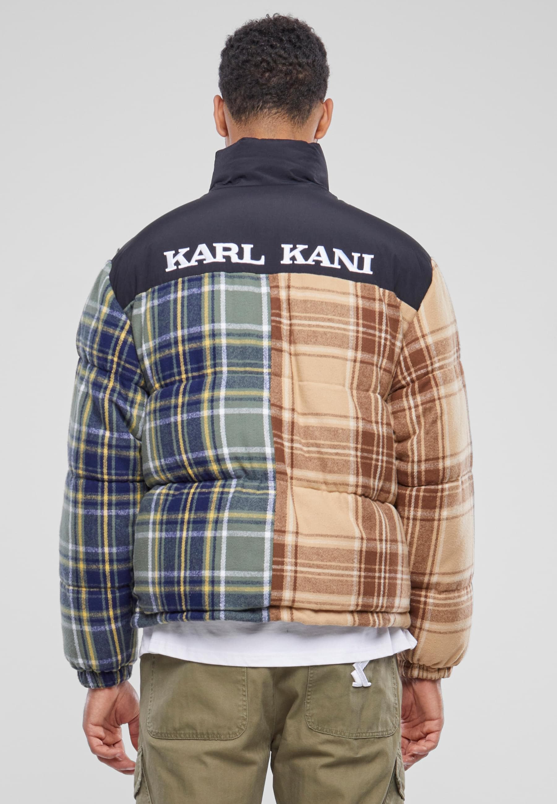 Karl Kani Winterjacke »Karl Kani Unisex KU233-007-1 KK OG Flannel Block Puffer Jacket« 1 Stk. tlg. ohne Kapuze