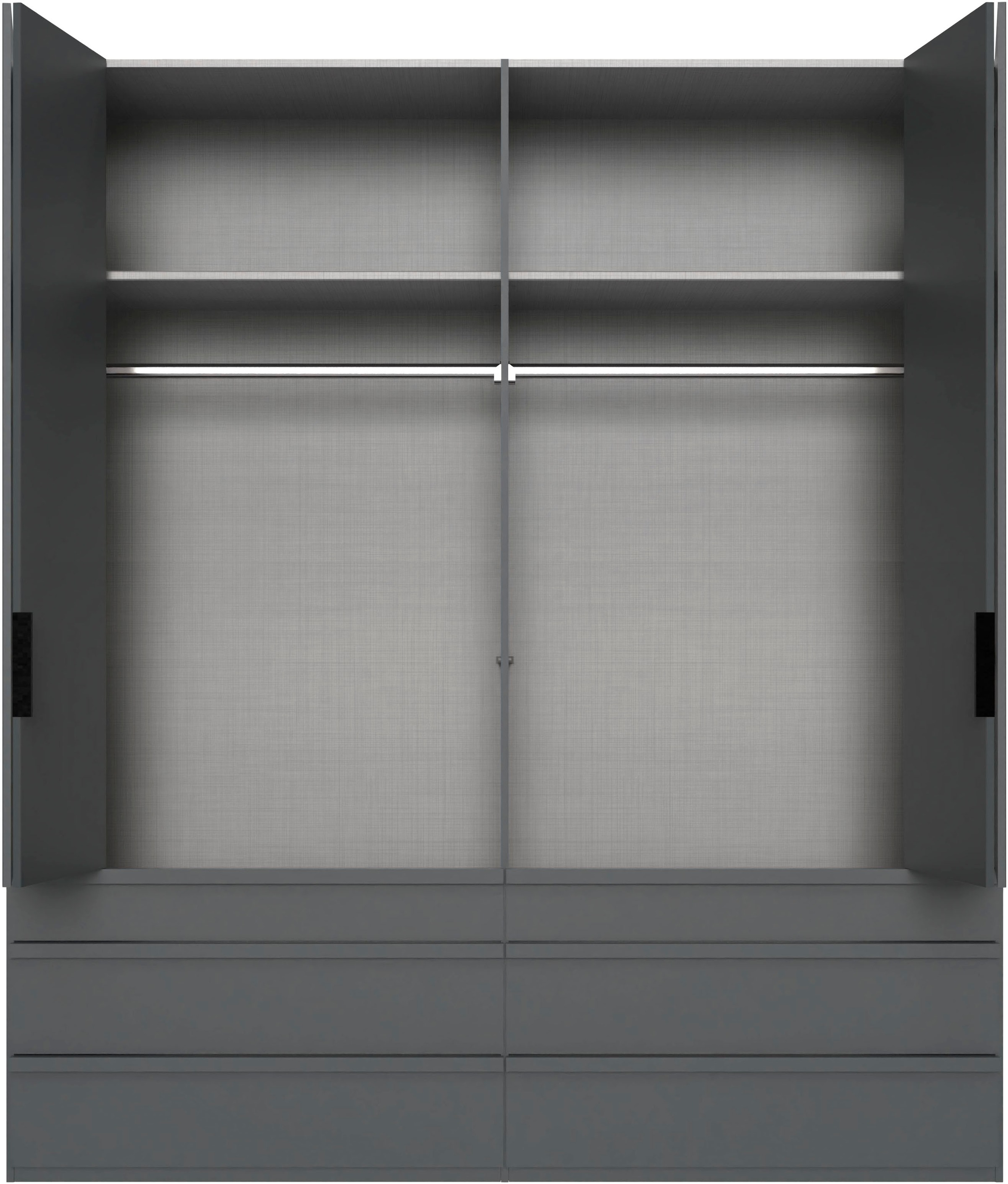 Wimex Falttürenschrank »Oxford by fresh to go, in 3 Breiten und 2 Höhen, Made in Germany«, (mit Schubladen, wahlweise mit oder ohne Spiegel), mit hochwertigen Falttüren für den perfekten Überblick
