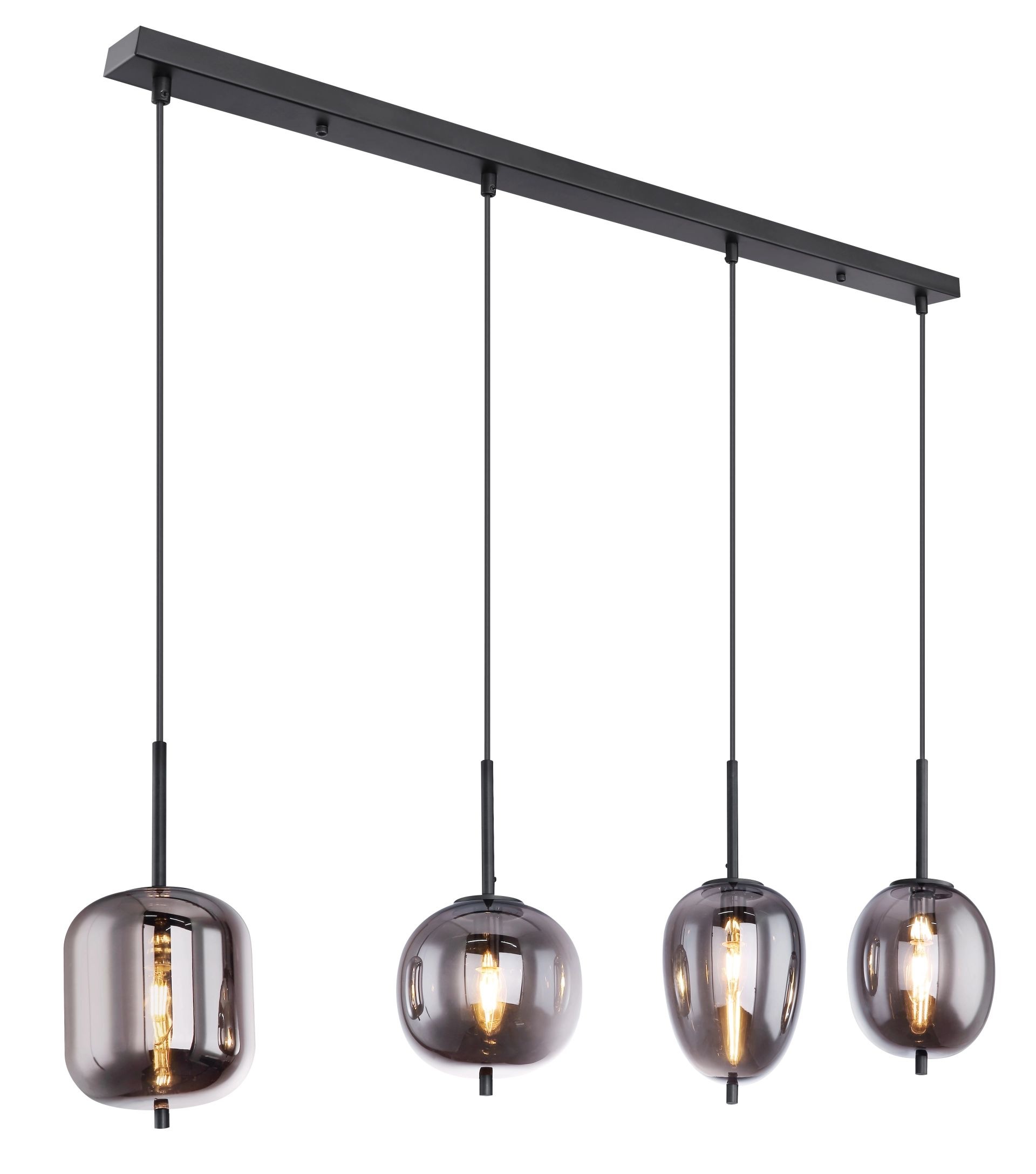 GLOBO LIGHTING Hängeleuchte »BLACKY«, Leuchtmittel E14 | ohne Leuchtmittel, unterschiedliche Gläser