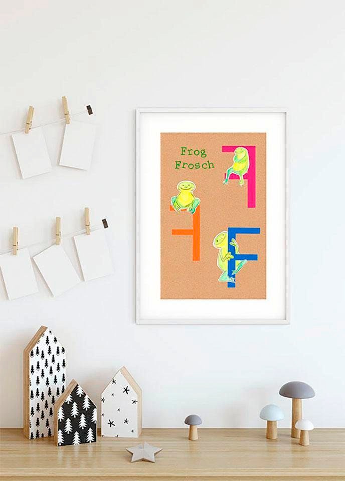 Komar Bild »ABC Animal F«, Buchstaben, (1 St.), Wandbild zur Dekoration - ohne Rahmen