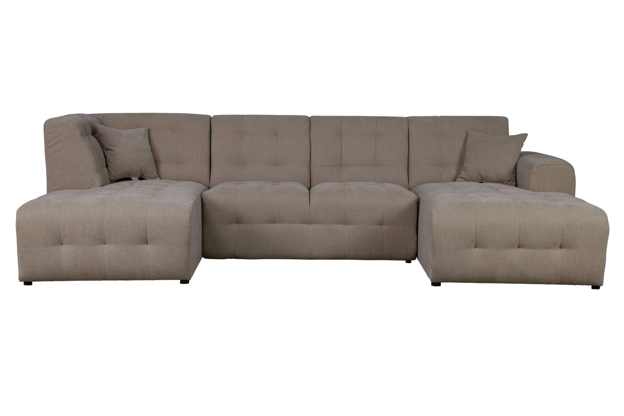 Home affaire Wohnlandschaft »Nosia U-Form«, incl. 2 Zierkissen, mit feiner Steppung
