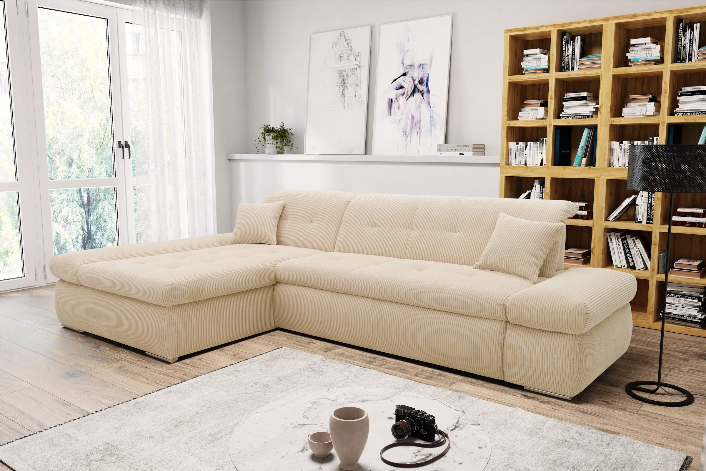 DOMO collection Ecksofa »Moric, L-Form, XXL-Sofa - Breite 300cm«, wahlweise günstig online kaufen
