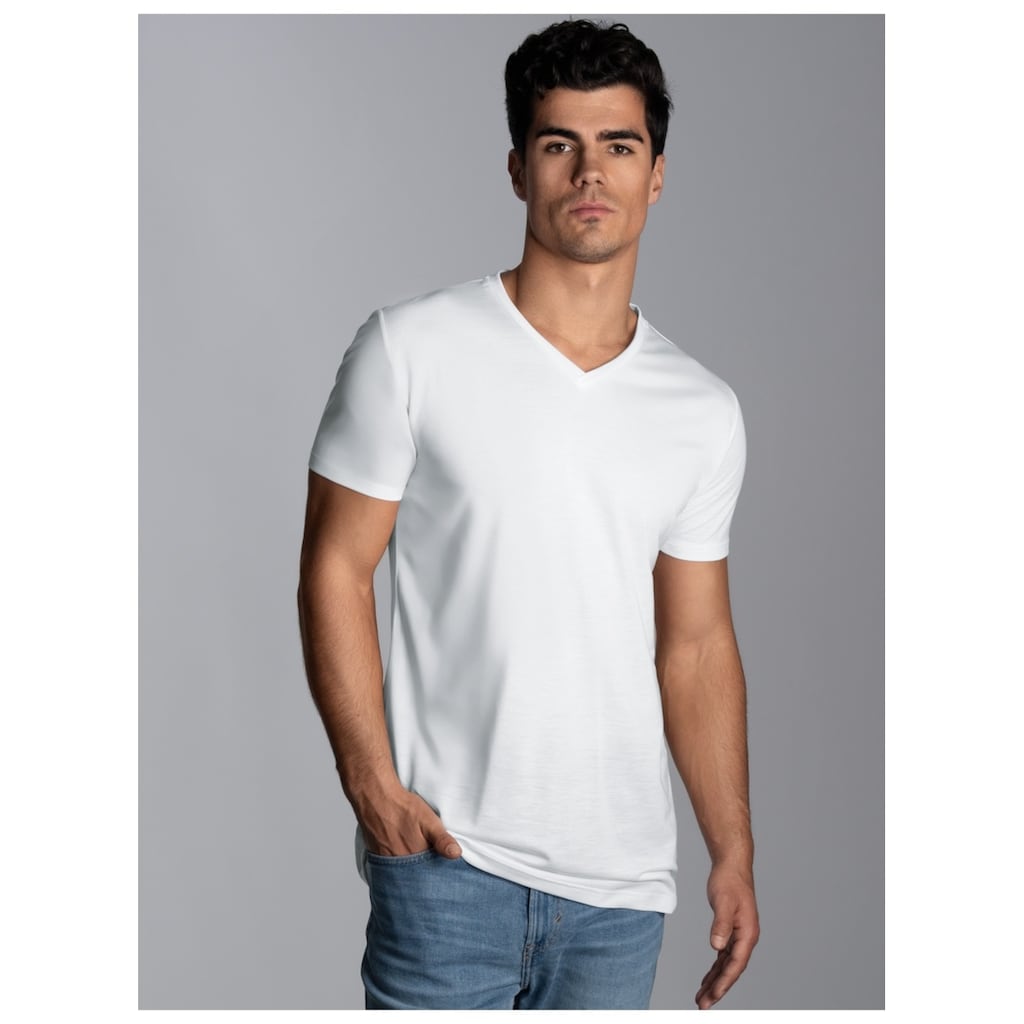 Trigema T-Shirt »TRIGEMA V-Shirt aus 100% Lyocell«, (1 tlg.)