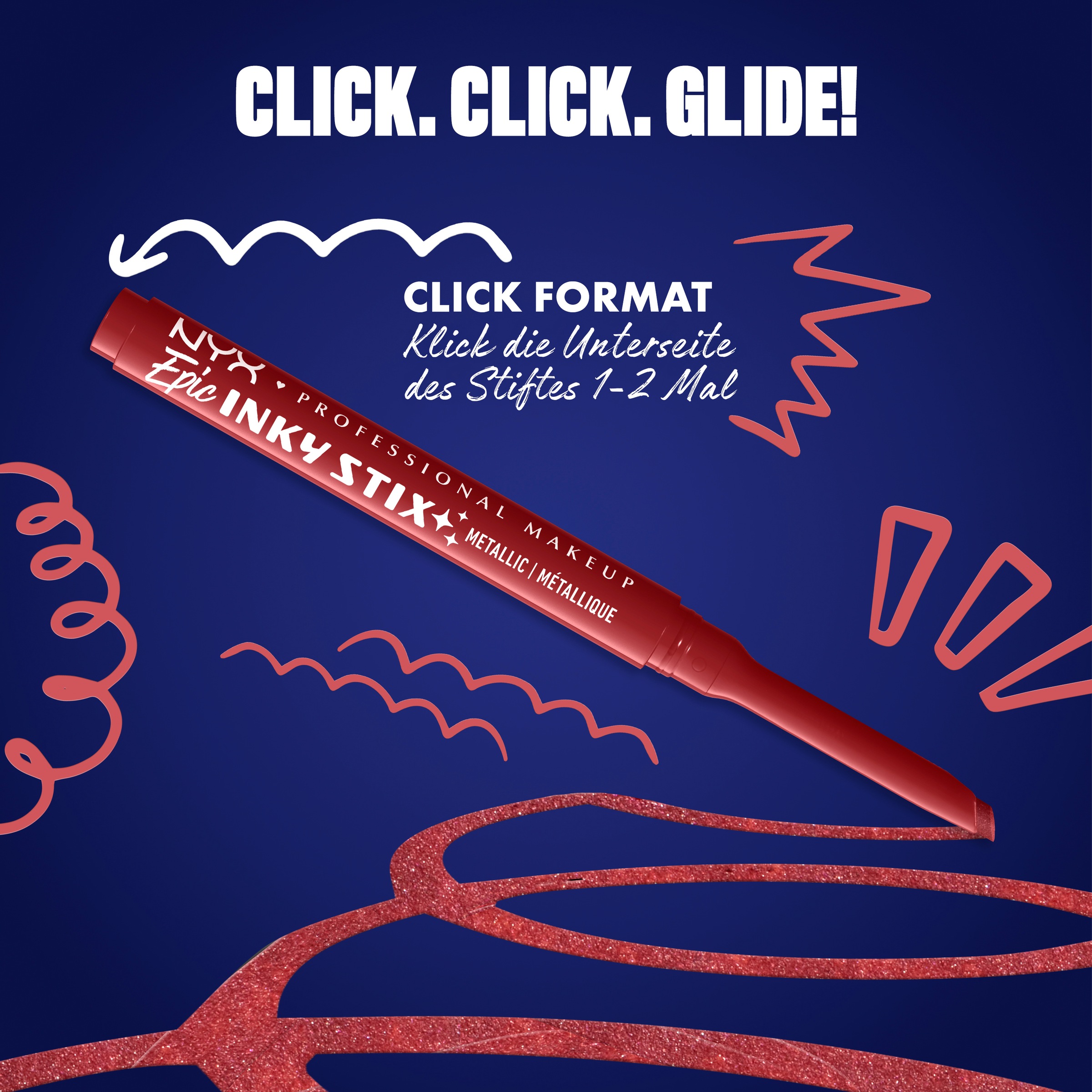NYX PROFESSIONAL MAKEUP Eyeliner »EPIC INKY STIX CREAM GEL EYELINER« ideal für definierte Lidstriche und vielfältige, ausdrucksstarke Looks