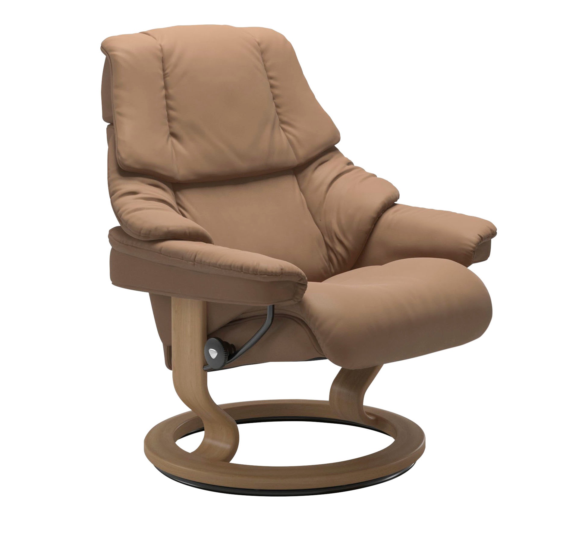 Stressless® Relaxsessel »Reno«, (Set, Relaxsessel mit Hocker), mit Hocker, mit Classic Base, Größe S, M & L, Gestell Eiche