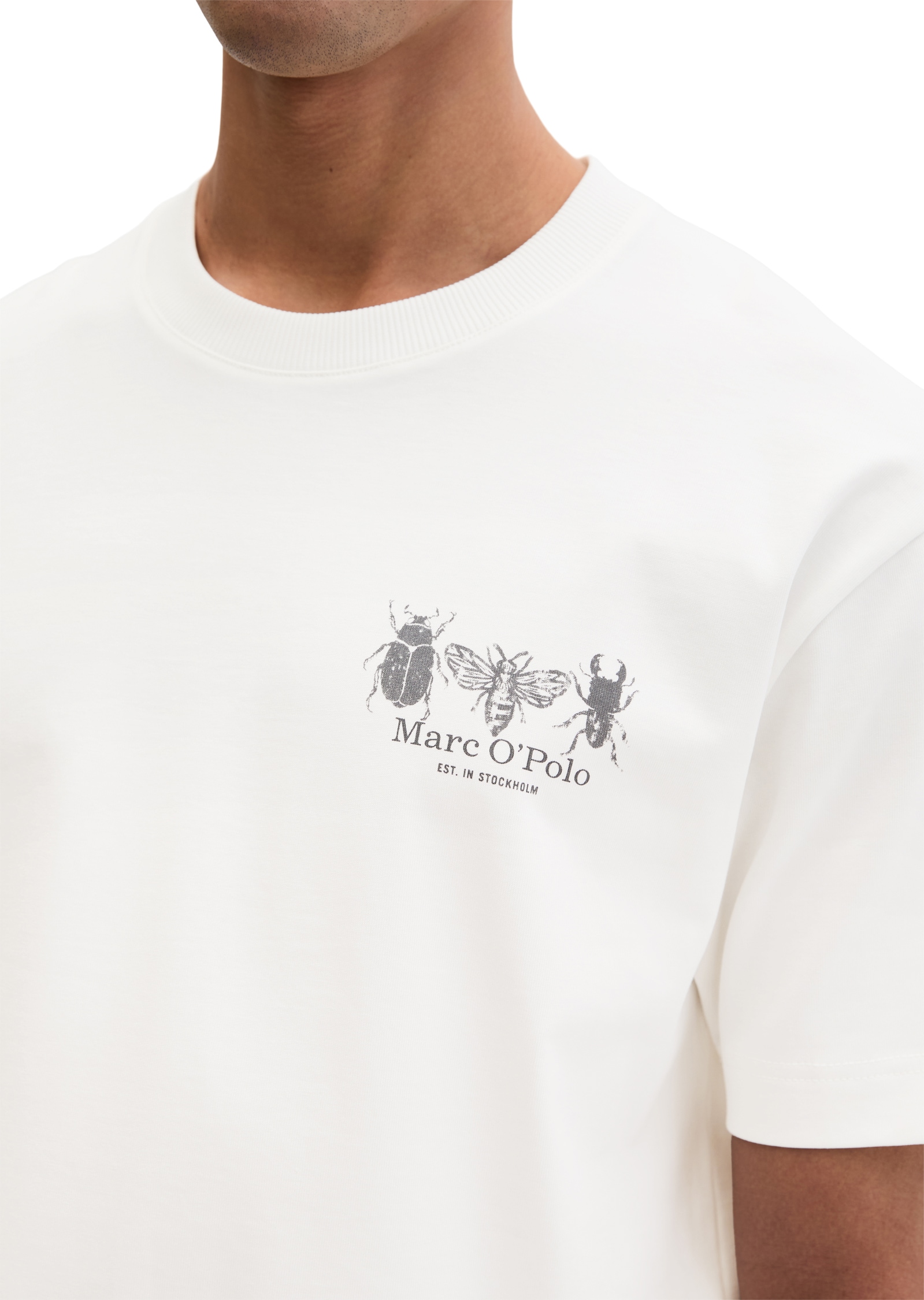 Marc O'Polo T-Shirt loose fit mit beidseitigen Insektenprints