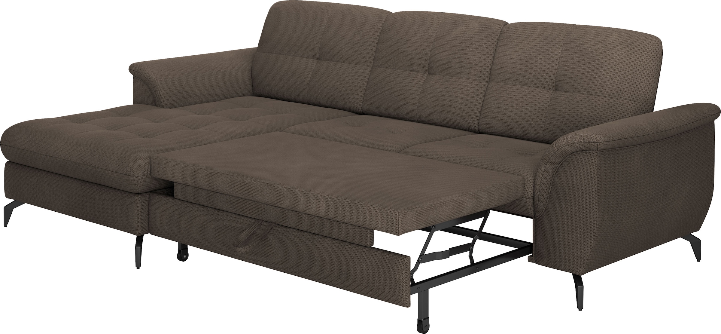 sit&more Ecksofa »Zora L-Form«, wahlweise mit Bettfunktion und Bettkasten