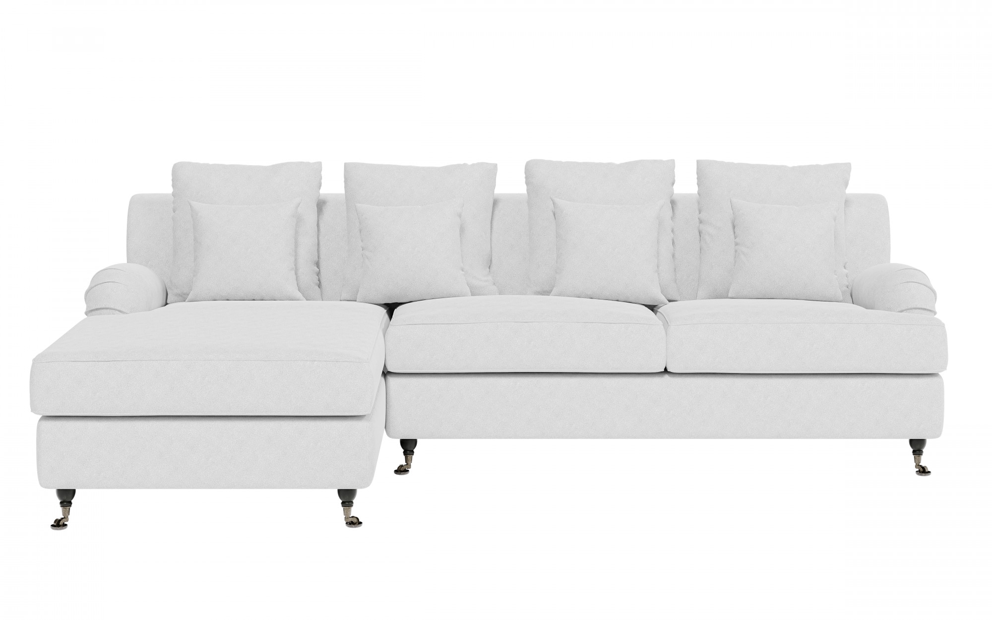 Home affaire Ecksofa »NORIN L-Form«, zwei Fußarten: vorne - Rollen, hinten günstig online kaufen