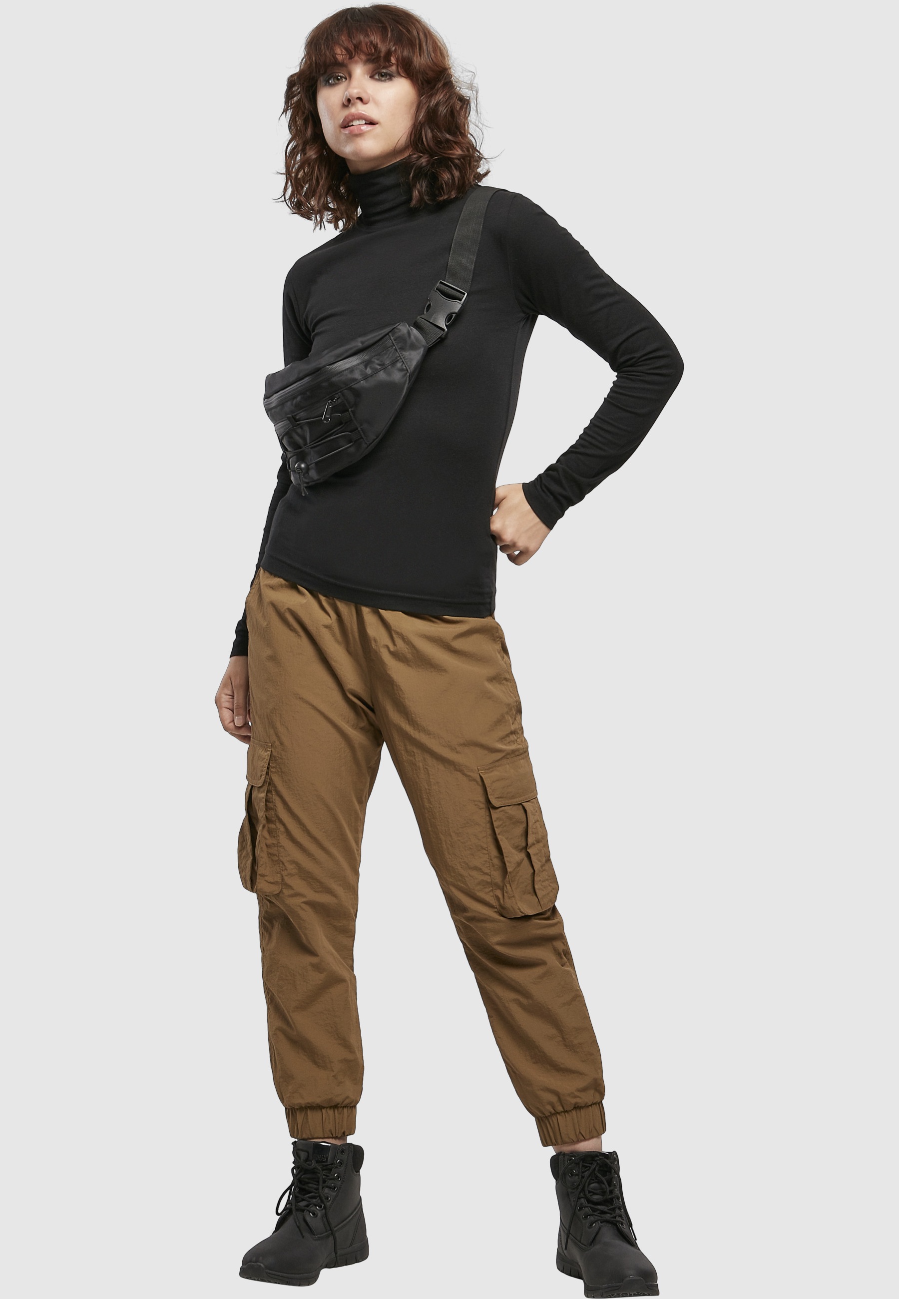 URBAN CLASSICS Longsleeve »Urban Classics Damen Ladies Basic Turtleneck L/S« 1 Stk.