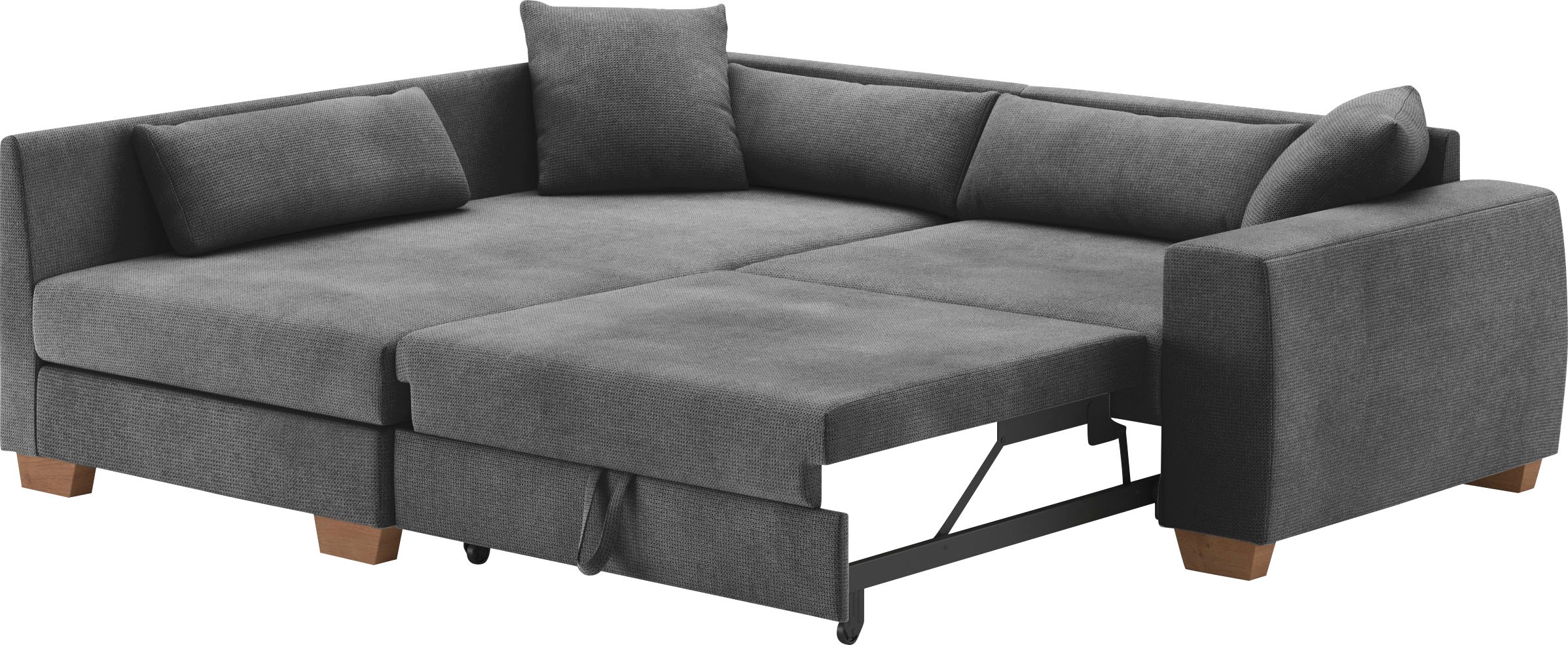 Mr. Couch Ecksofa »Hilla L-Form«, Mit Federkern, wahlweise mit Bettfunktion und Taschenfederkern