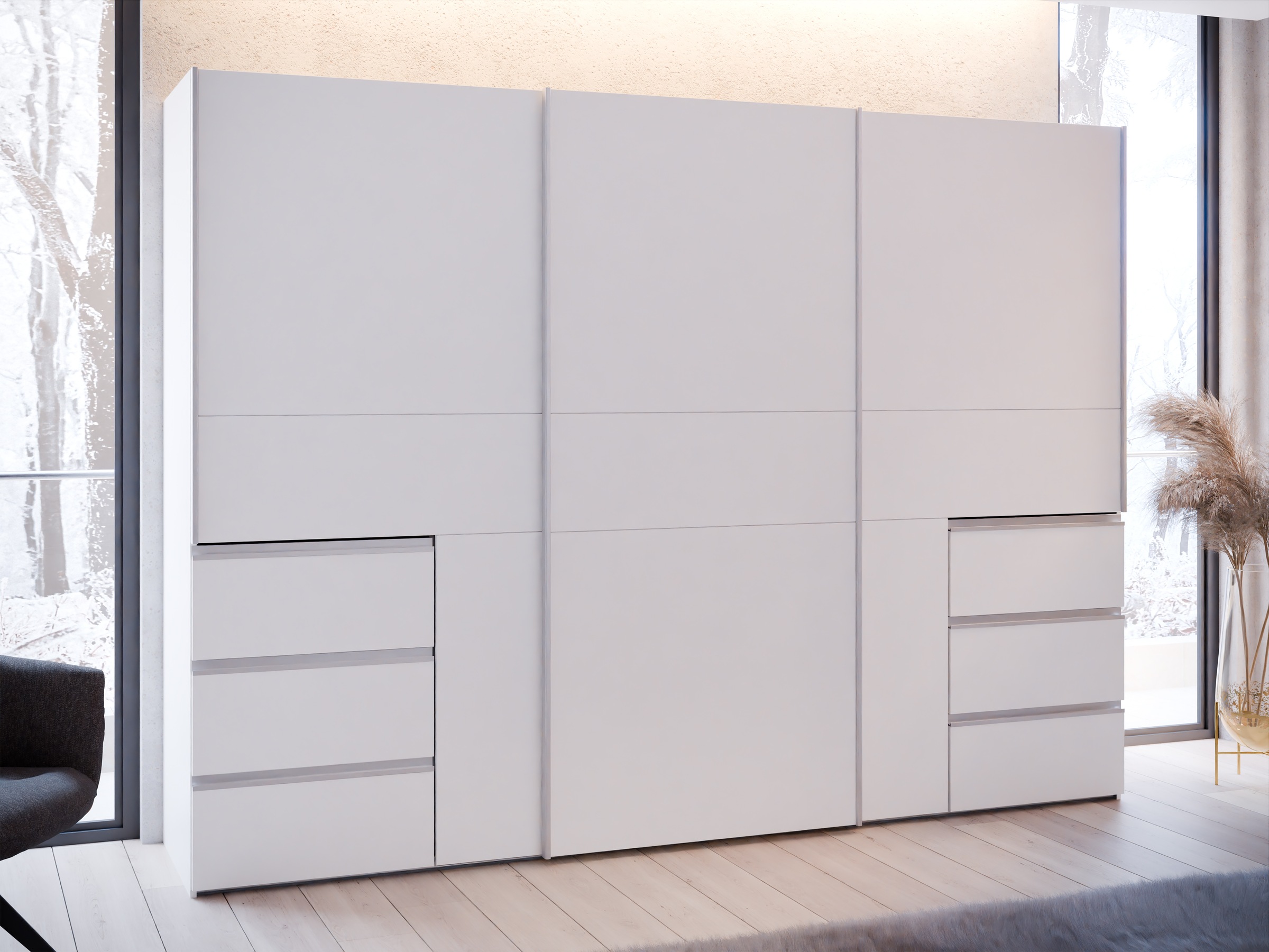 FORTE Schwebetürenschrank B/H/T ca. 269,7x200,5x61cm, Schwebetürenschrank, günstig online kaufen