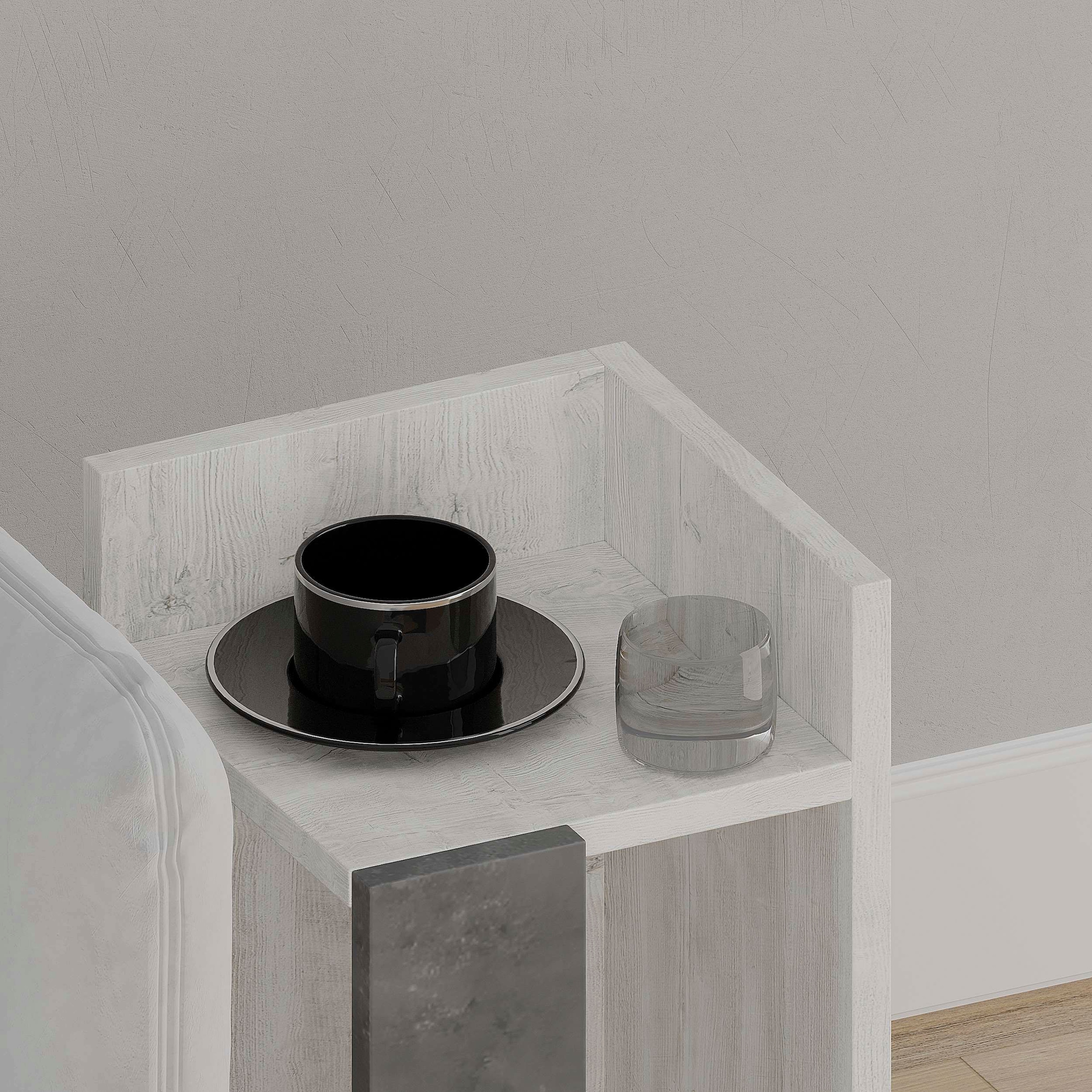 Decortie Nachttisch »ELOS NACHTTISCH RECHTS MODUL«, (Packung, 1 St.), Leichte Montage, Lagerung, Platzsparend