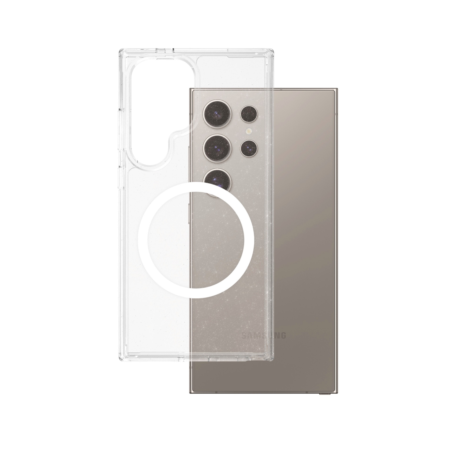 CARE by PanzerGlass Handyhülle »Magnetic QI Compatible Star Lit Case für Samsung Galaxy S25 Ultra«, Backcover, Schutzhülle, Handyschutzhülle, Case, Schutzcase, stoßfest