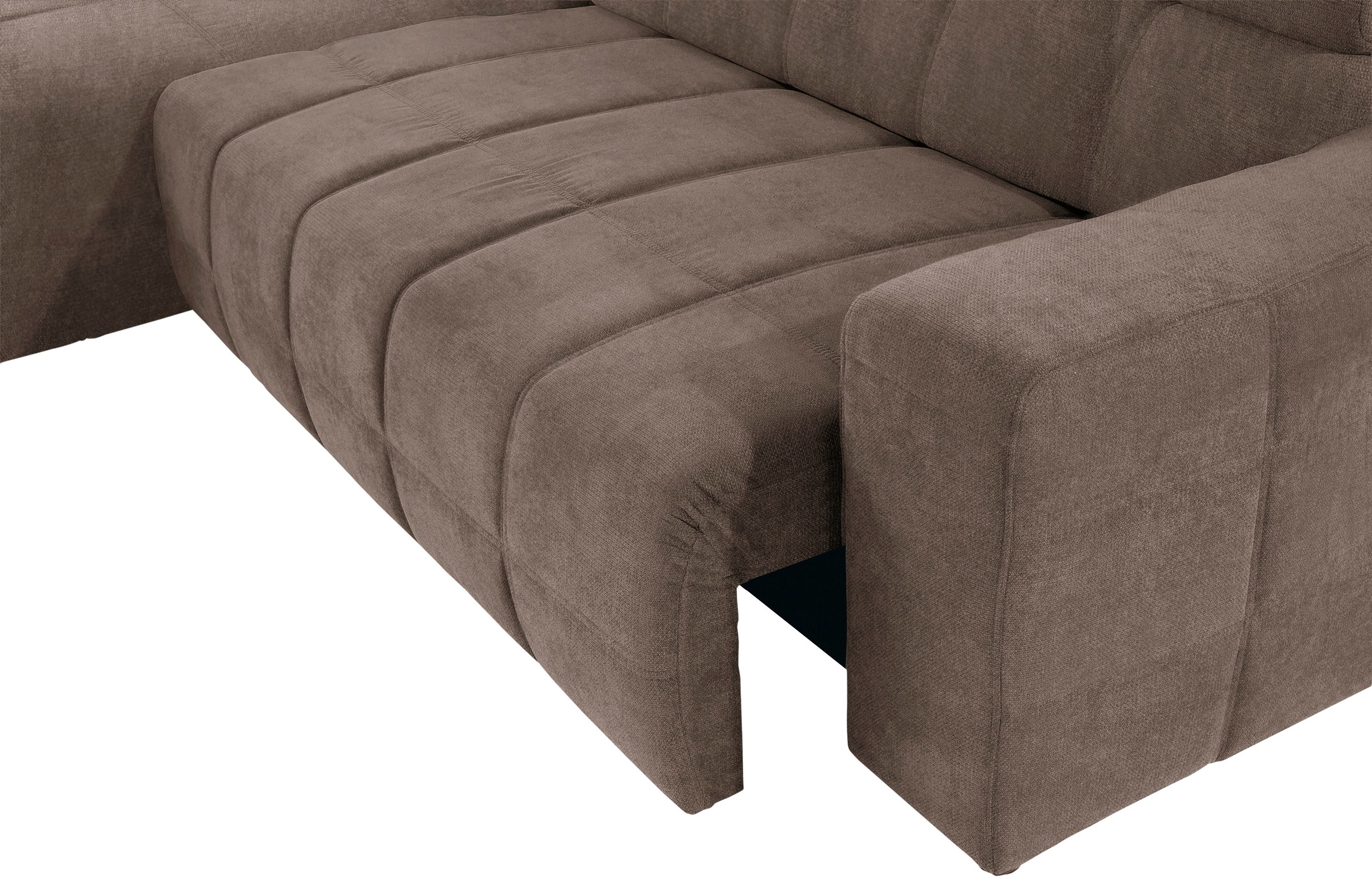 DOMO collection Ecksofa »Brandon große Ausführung B/T/H: 289/177/80 cm, auch in Leder und Cord«, mit Kopfteilverstellung, wahlweise Sitztiefenverstellung, L-Form