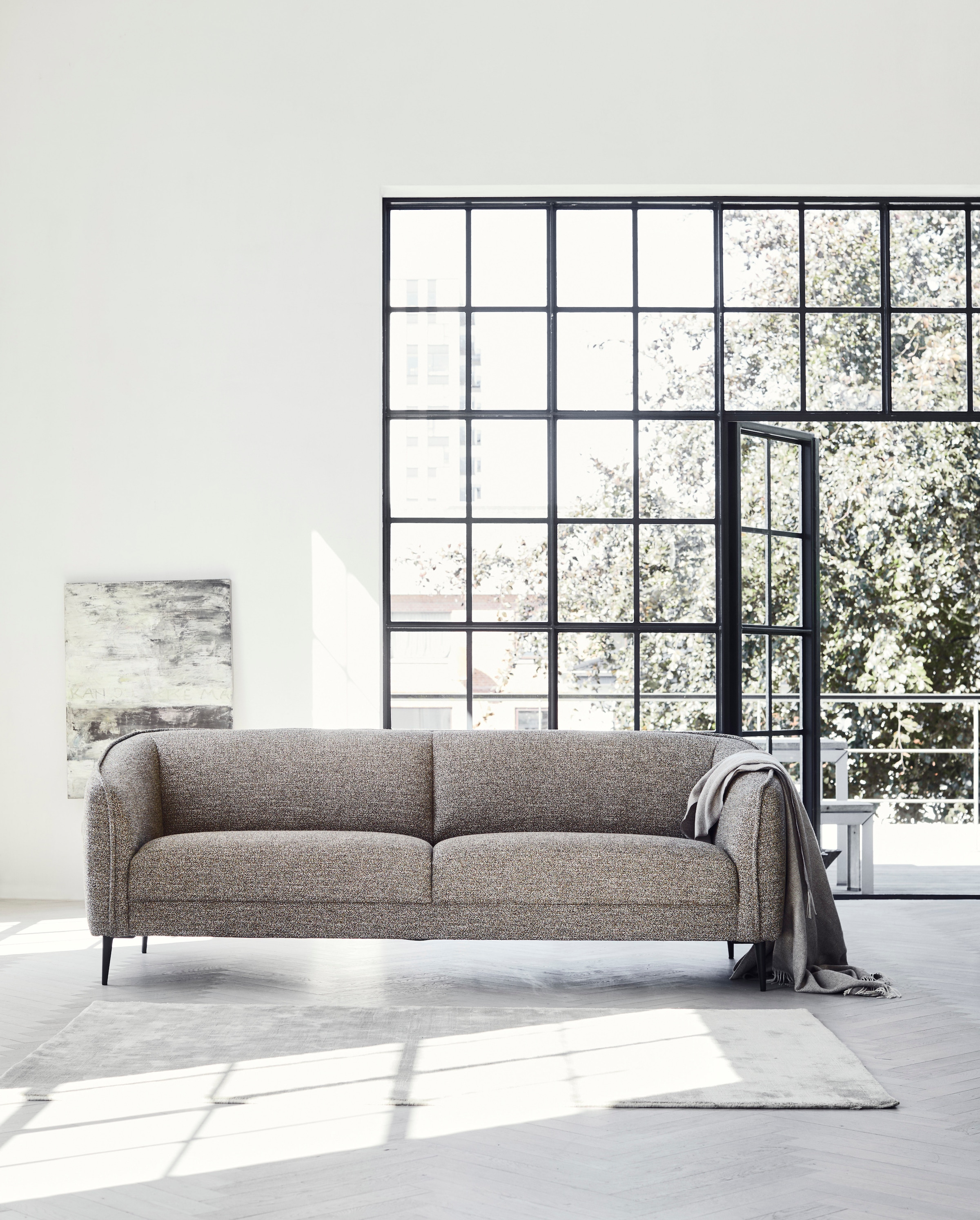 FLEXLUX 3-Sitzer »Belle Designsofa, Couch, bequem durch Kaltschaum im Sitz«, Skandinavisches Design, In hochwertiger Verarbeitung