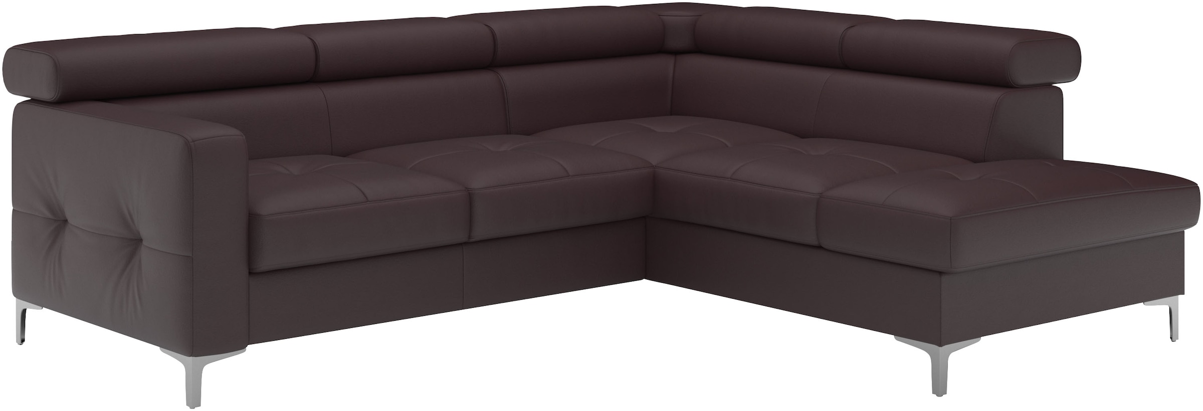 COTTA Ecksofa »Sammy L-Form«, mit Kopfteilverstellung, wahlweise mit Bettfunktion & Bettkasten