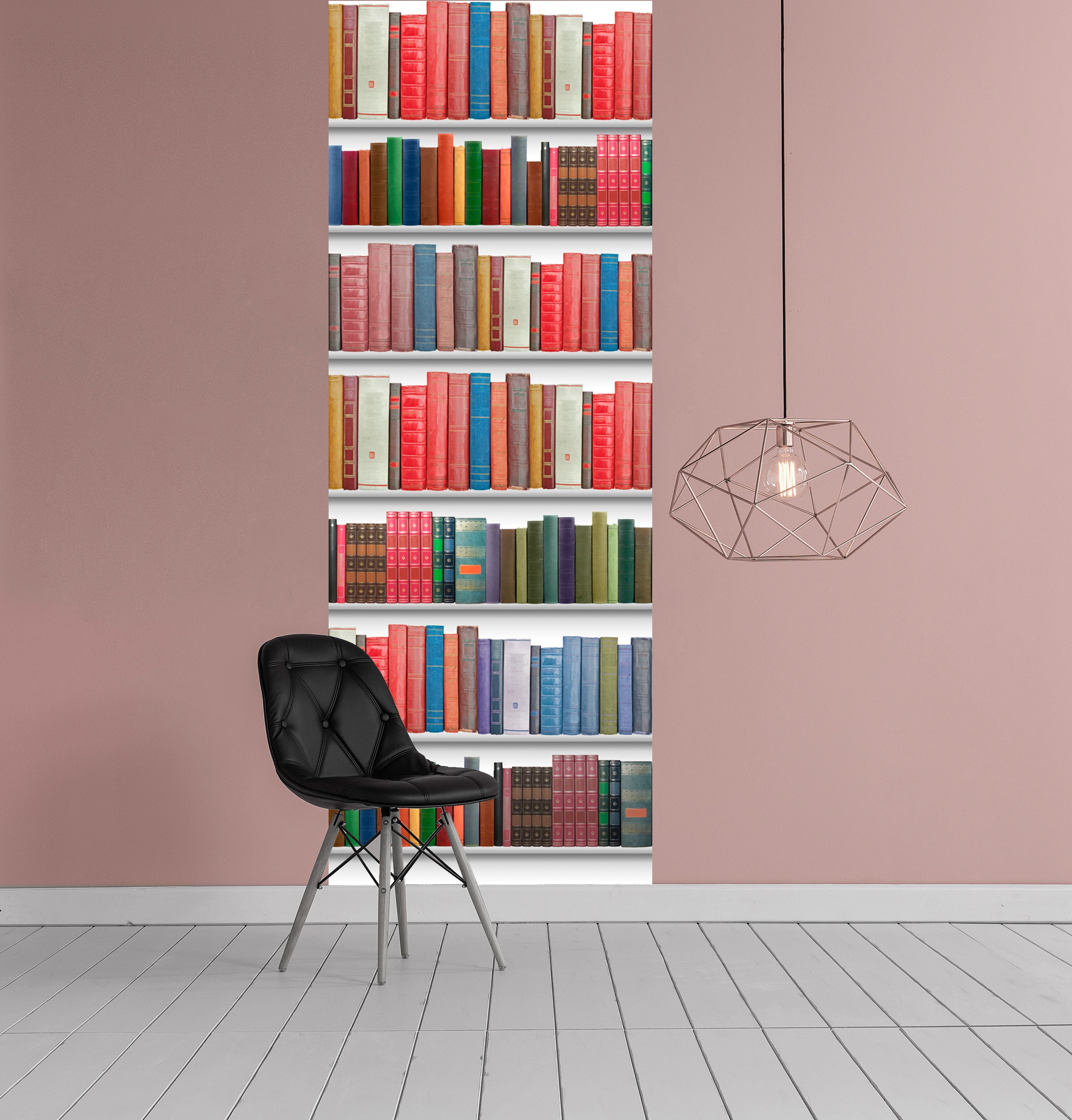 queence Vinyltapete »Fayette, Bücher, Bücherregal«, Streifen, 90x250cm, sel günstig online kaufen