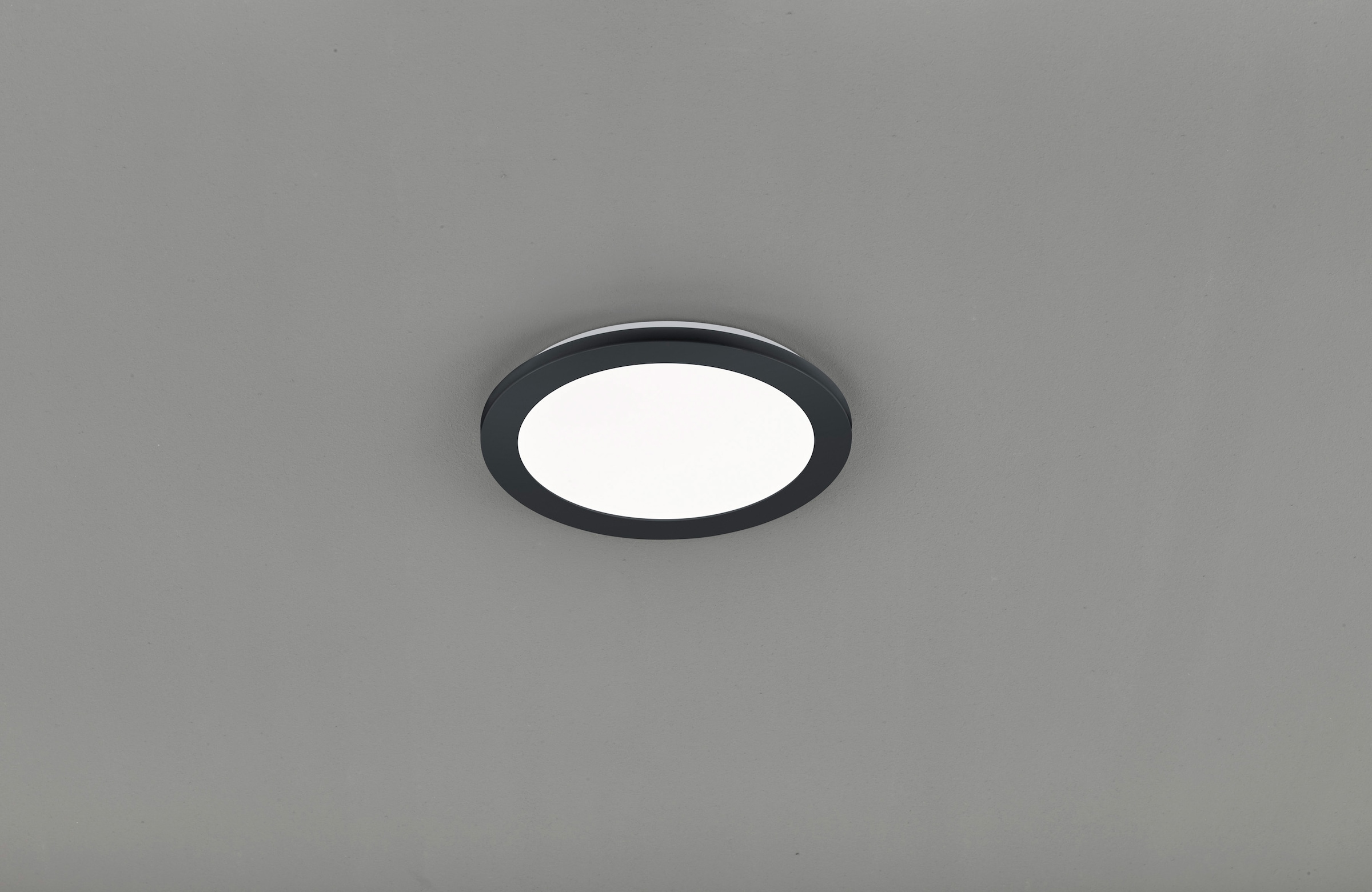 schwarz K, 3000 warmweiß LED Deckenleuchte TRIO matt bestellen flammig-flammig, IP44 online »Camillus«, Badezimmer Leuchten Dimmer, 1 Switch geeignet,
