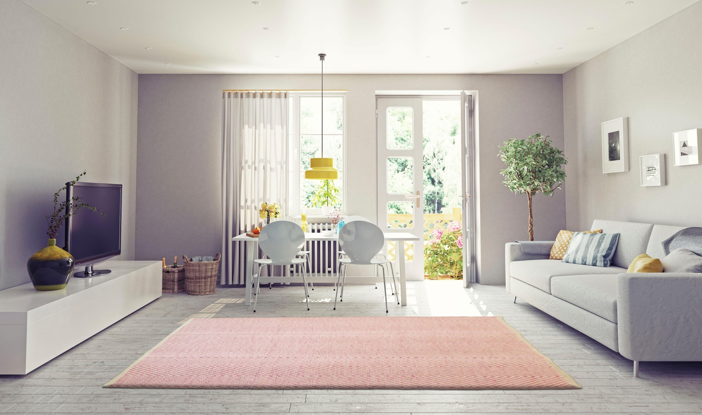 my home Teppich »Kian«, rechteckig, 7 mm Höhe, Wohnzimmer