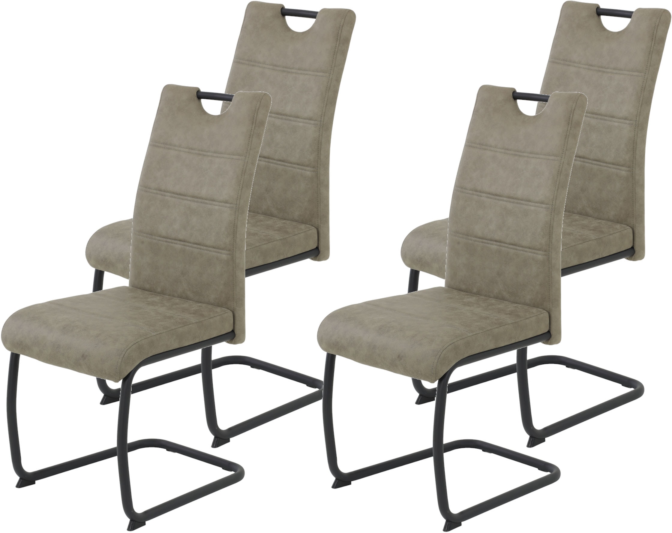 HELA Freischwinger »DUNJA« (Set) 4 Stk.Schwingstuhl; Vintage Optik; mit Gri günstig online kaufen