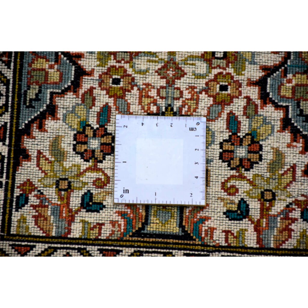 Kayoom Seidenteppich »R.Taj 219«, rechteckig, 10 mm Höhe, Einzelstück mit Zertifikat, Wohnzimmer