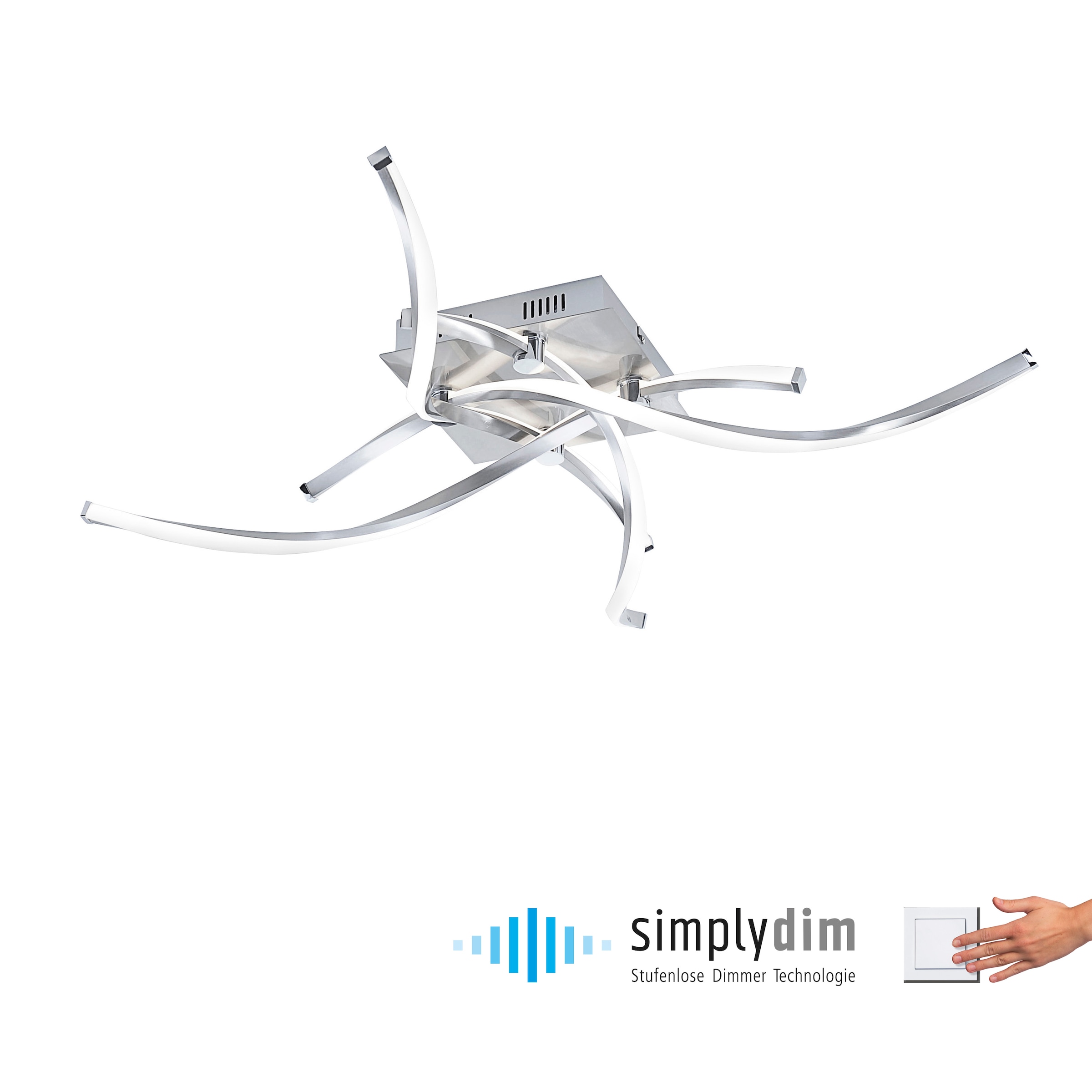 Paul Neuhaus Deckenleuchte »POLINA« LED-Board 1 Stk. Warmweiß LED, dimmbar, günstig online kaufen