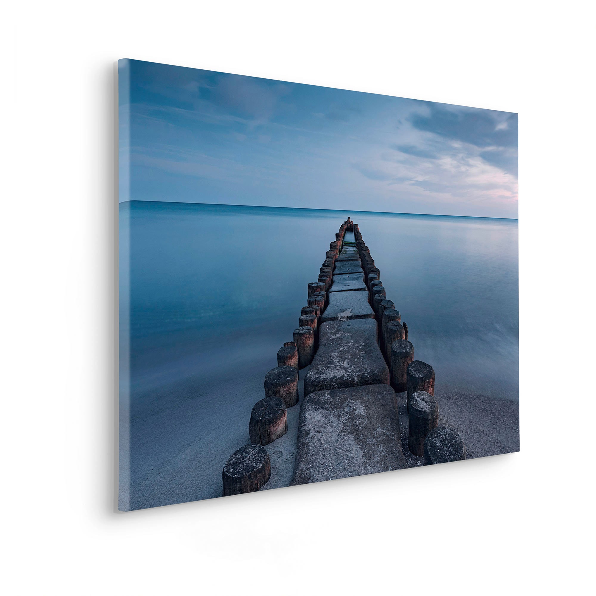 Komar Leinwandbild »Ostseebad - Größe 90 x 60 cm«, Baum-Blätter-Natur-Berge-Blumen-Foto-Jahreszeiten-Landschaft-Meer-Strand-Palmen, (Packung, 1 St.), Keilrahmenbild mi Echtholzrahmen