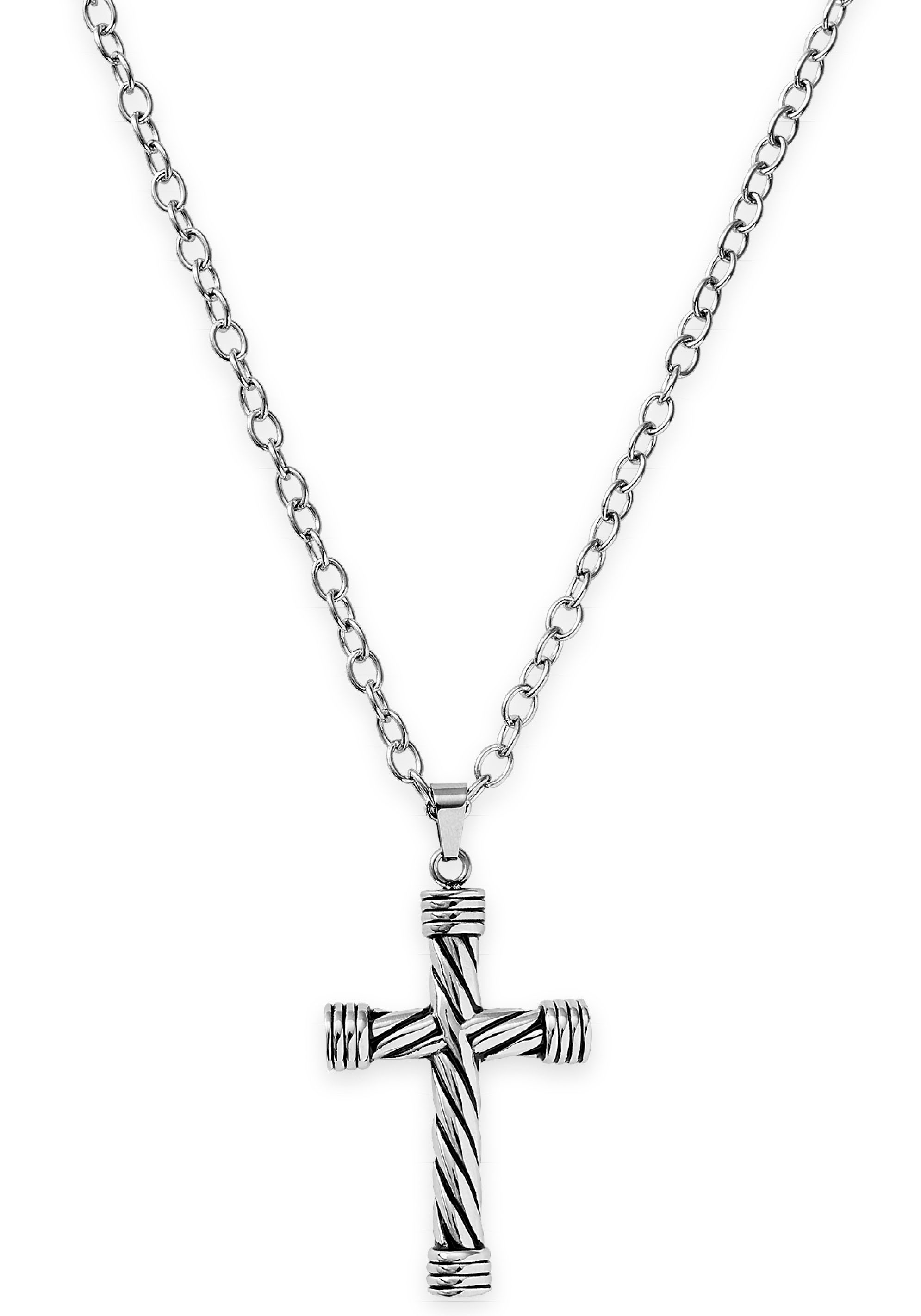 XENOX Kette mit Anhänger »Halskette, Kreuz, Kordel, Seil, X4118«, Edelstahl  kaufen