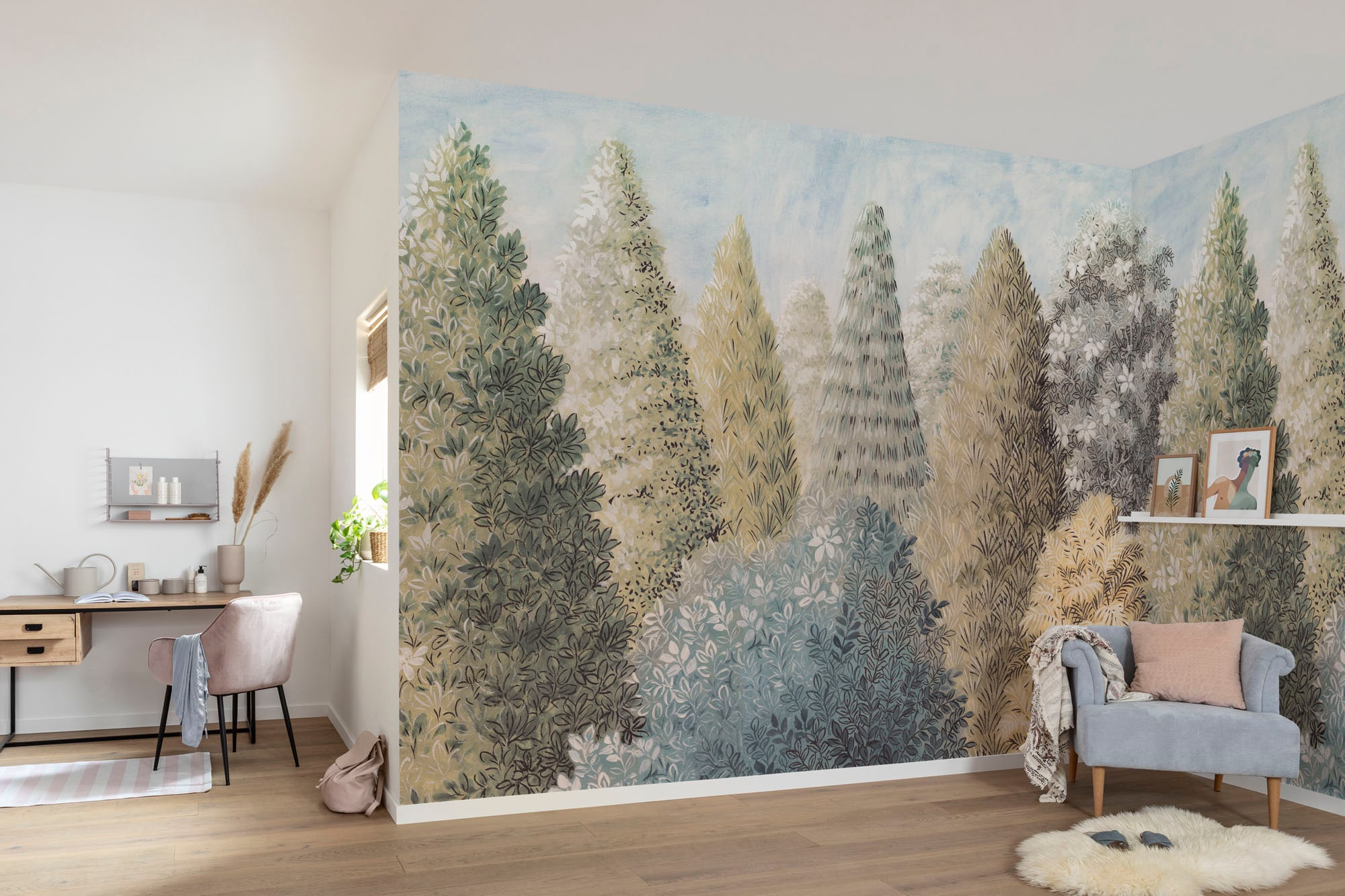 Komar Fototapete »Digitaldruck Vlies - Painted Woods - Größe 400 x 250 cm« günstig online kaufen
