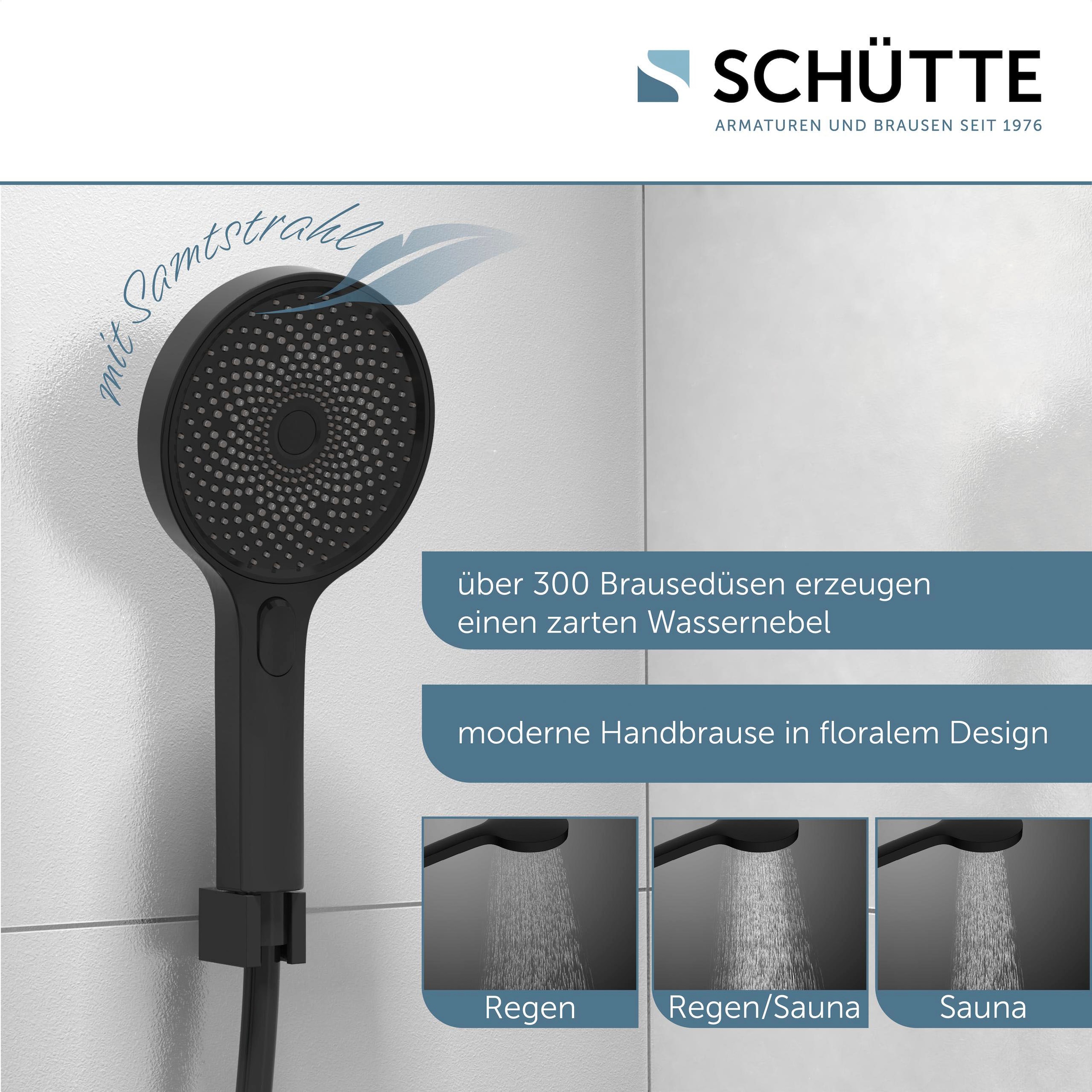 Schütte Duschsystem »SAMOA RAIN«, 3-fach verstellbare Wellness Handbrause mit Antikalk-Noppen