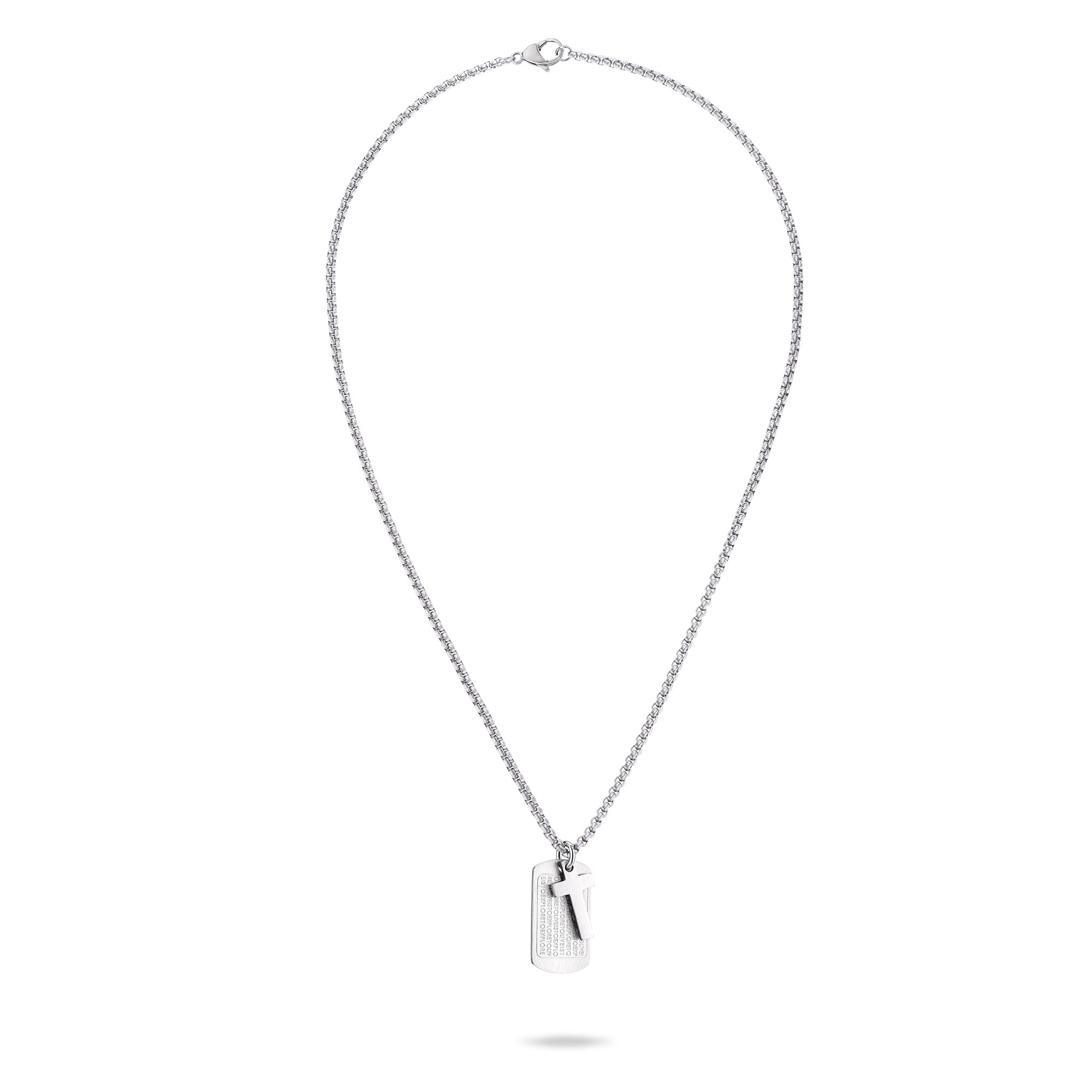 FYNCH-HATTON Kette mit Anhänger »Schmuck Geschenk Edelstahl Halskette Platte Kreuz«