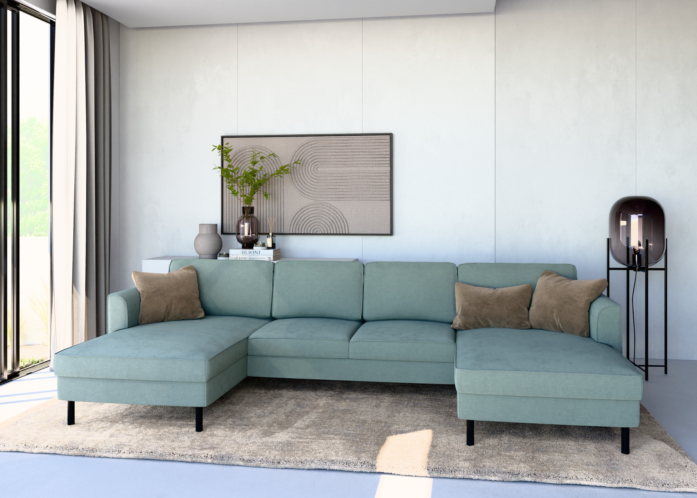Home affaire Wohnlandschaft »Booster Couch wahlweise mit Schlaffunktion und günstig online kaufen