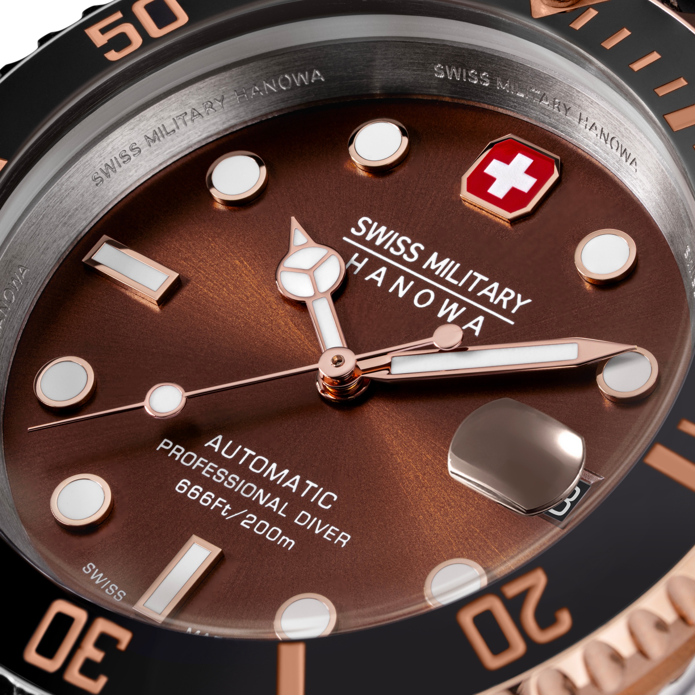 Swiss Military Hanowa Automatikuhr »Sealord« Armbanduhr, Herrenuhr, Swiss Made, Mechanische Uhr, Edelstahlarmband