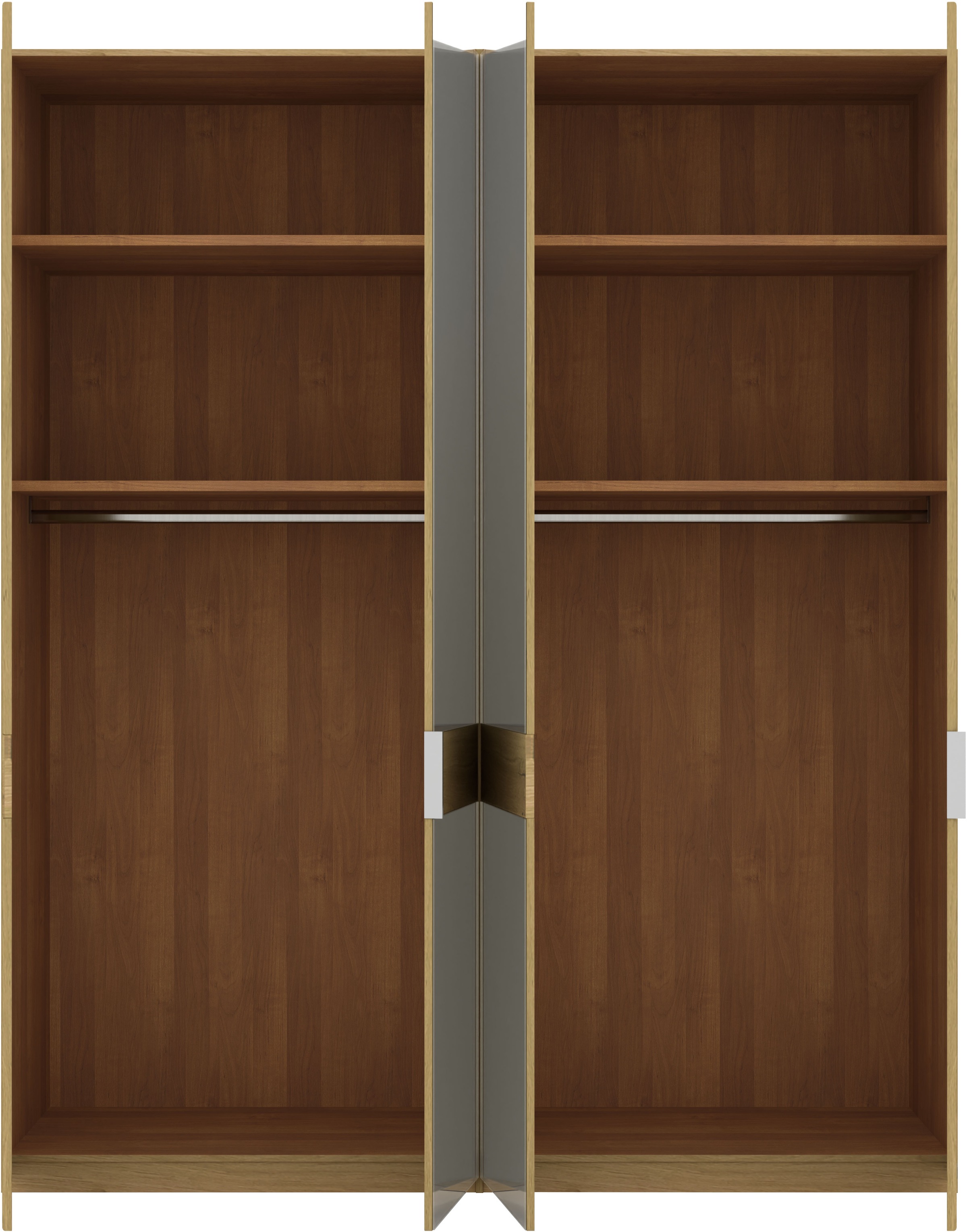 Musterring Drehtürenschrank »Savona, Kleiderschrank, Schrank, Garderobe, teilmassiv Eiche«, (mit Türdämpfern, mit Spiegel oder Glas, extra Böden, MADE IN GERMANY), Türen in Bianco-Eiche massiv, Spiegel-/Glastüren, verschiedene Größen