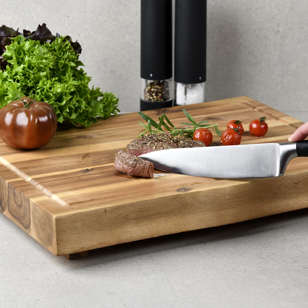 KESPER® Tranchierbrett »Schneidebrett mit Saftrille, Akazie, FSC«